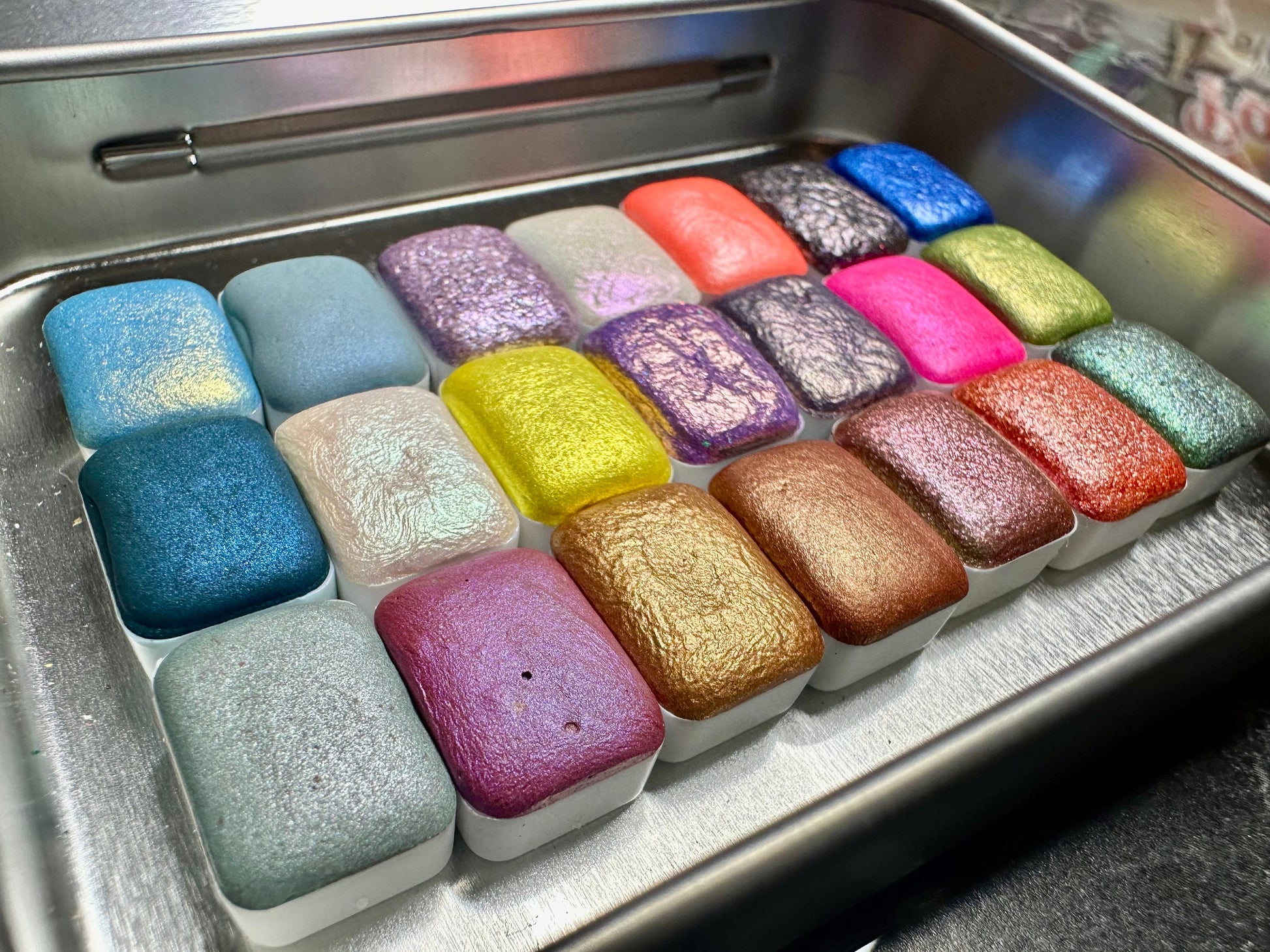 Mini Pan 21 Color Watercolor Palette TIN INCLUDED | Handmade Watercolors | Handmade Paint | Watercolors | Watercolor | Beginner Palette