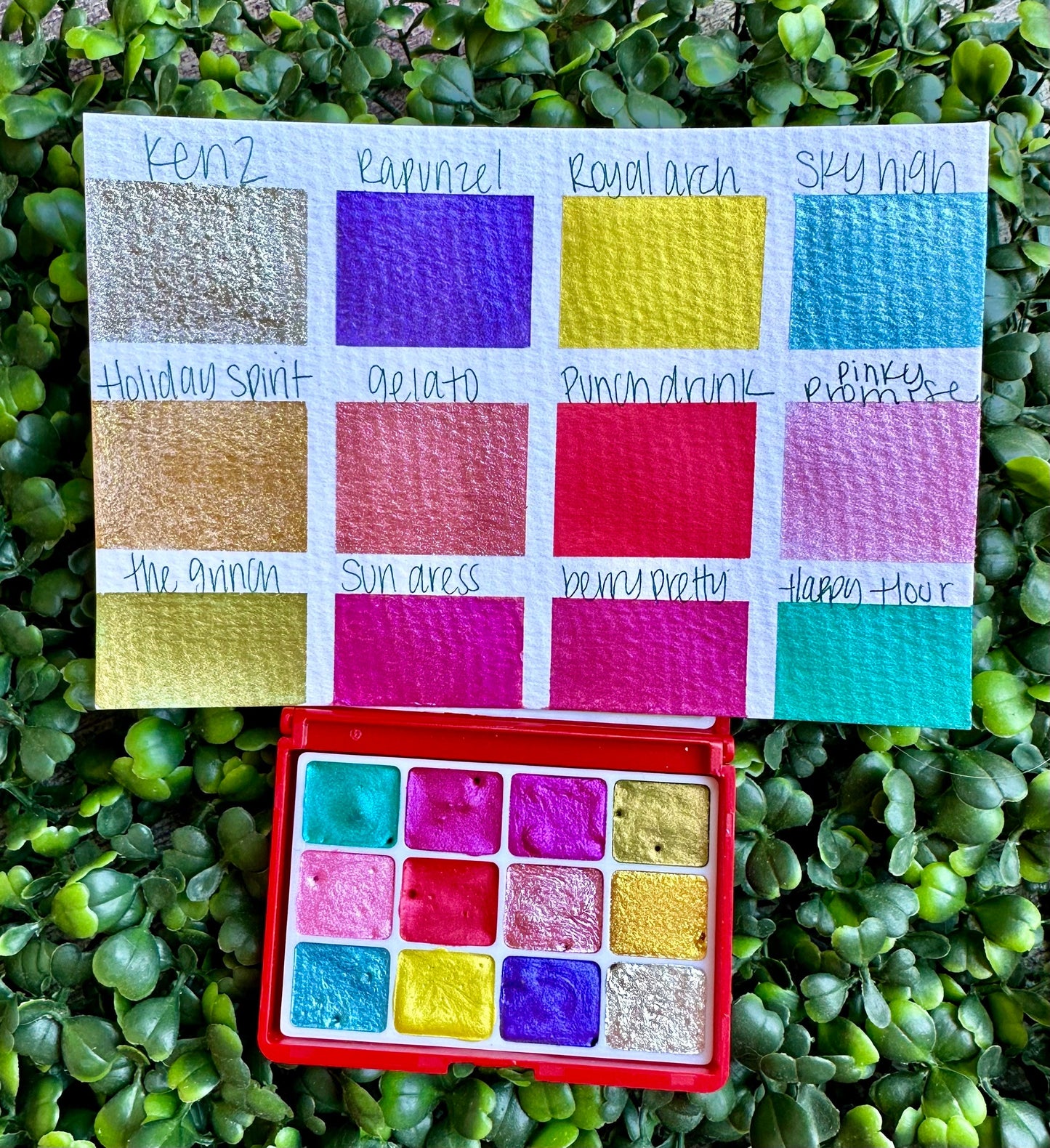 12 Color Watercolor Palette Quarter Size | Handmade Watercolors | Handmade Paint | Watercolors | Watercolor | Beginner Palette |