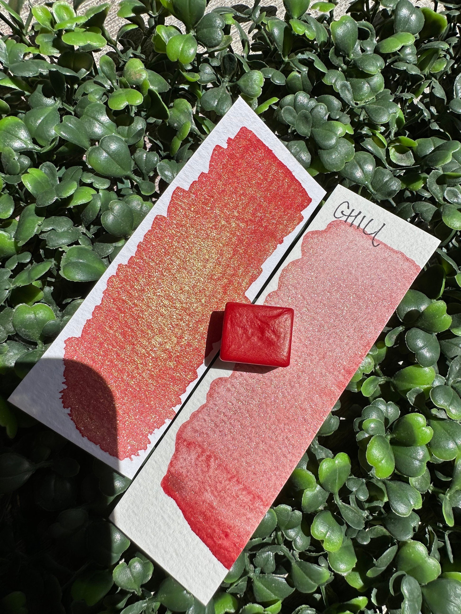 Chili | Shimmer Matte | Handmade Watercolors | bright blue | Handmade Cards | Watercolor Florals | Matte Pigment | Super Pigment