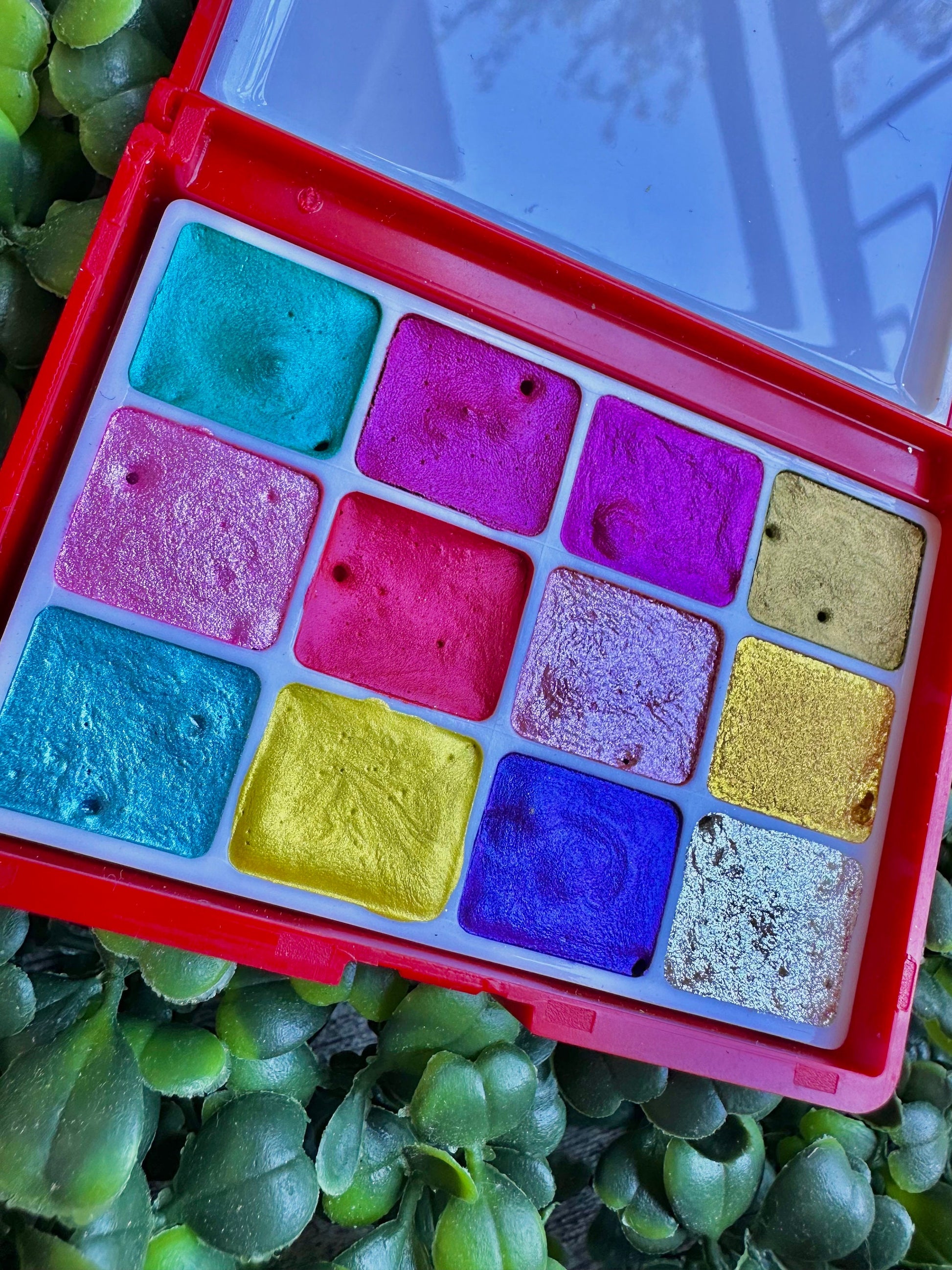 12 Color Watercolor Palette Quarter Size | Handmade Watercolors | Handmade Paint | Watercolors | Watercolor | Beginner Palette |