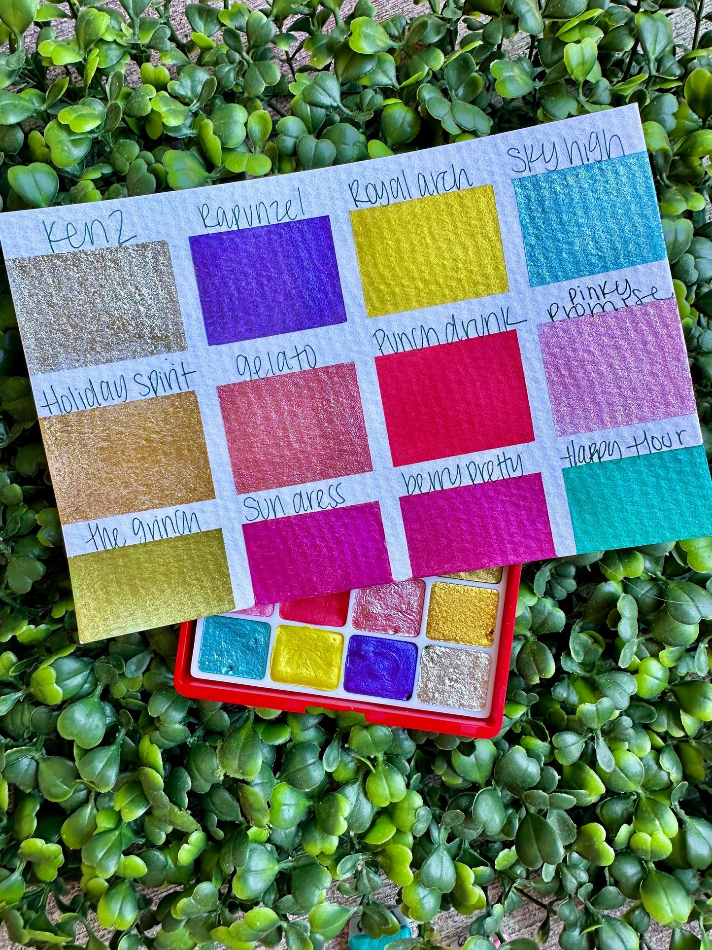 12 Color Watercolor Palette Quarter Size | Handmade Watercolors | Handmade Paint | Watercolors | Watercolor | Beginner Palette |