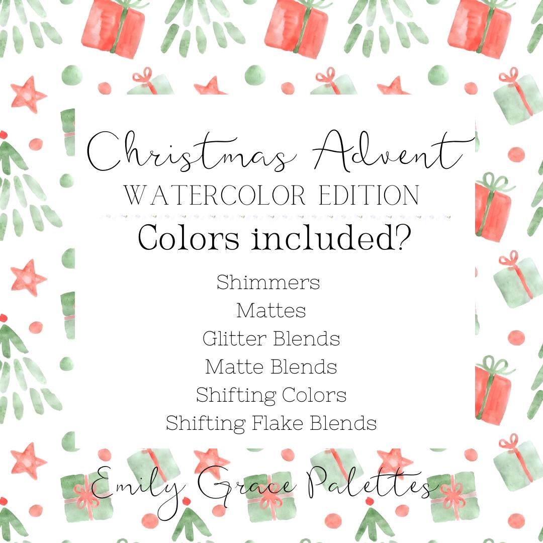 Holiday Advent Calendar | 2024 | Handmade Watercolors | Handmade Paint | Watercolors | Watercolor Artist | Handmade Cards |