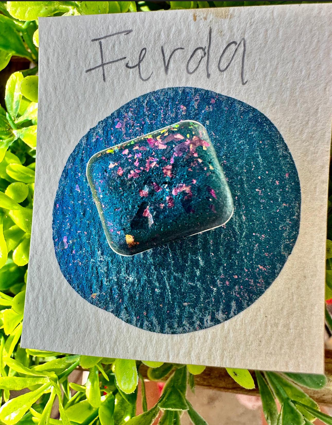 Mica Flake Blue Watercolor Shimmer | Handmade Watercolors | Handmade Paint | Watercolors | Watercolor | Watercolor Artist