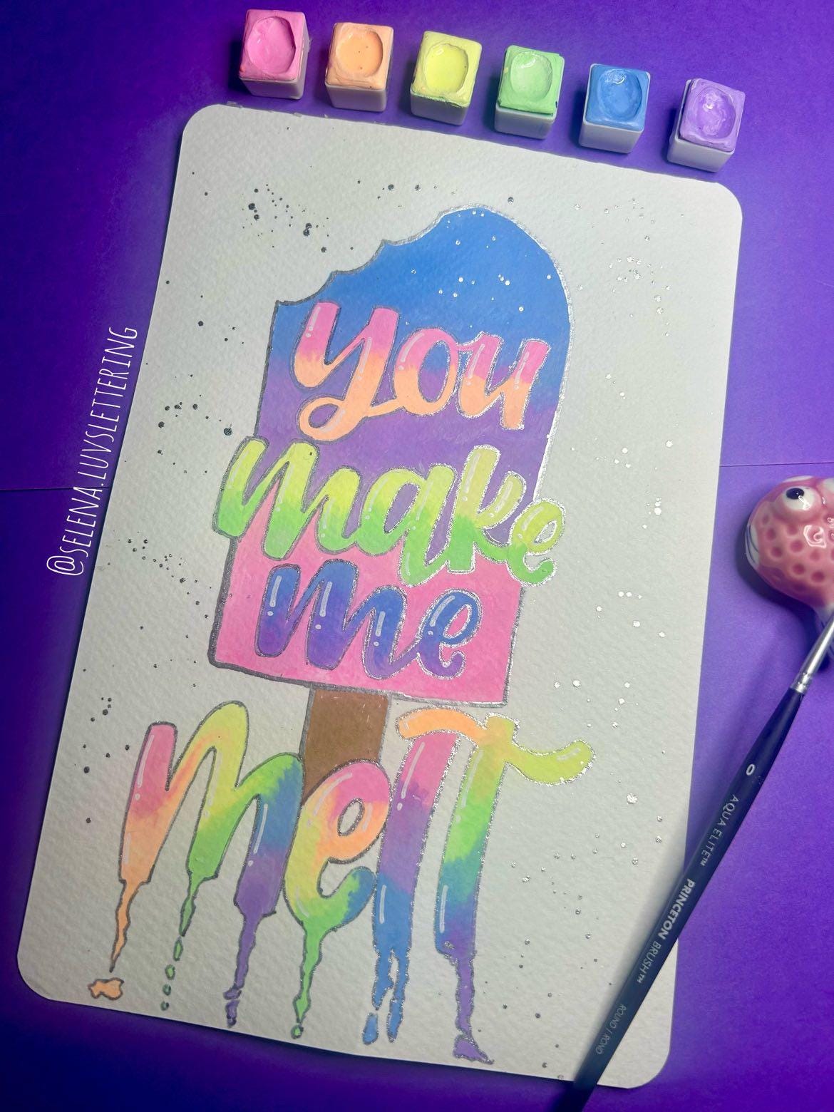 Pastel Neon Set | Handmade Watercolors | Handmade Paint | Shimmer Paint |