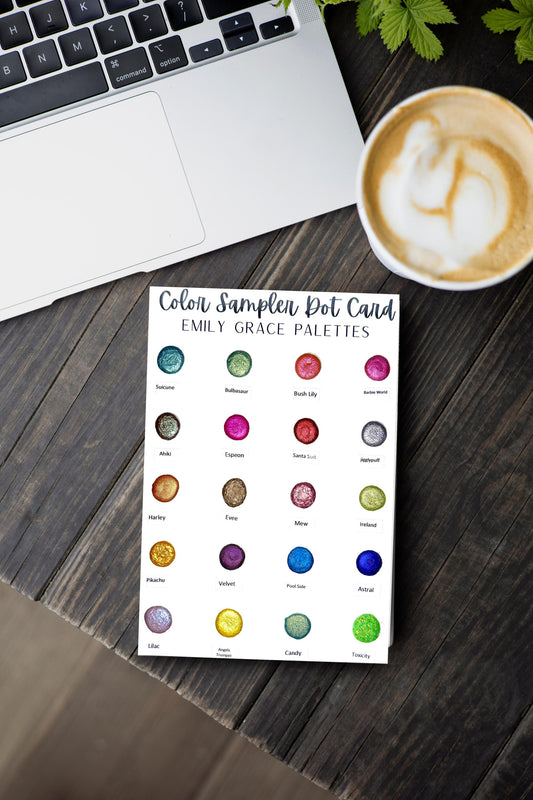 The Watercolor Sampler Dot Card (#3) | Handmade Watercolors | Handmade Paint | Shimmer Paint | Colorshift | Dot Cards | Sample