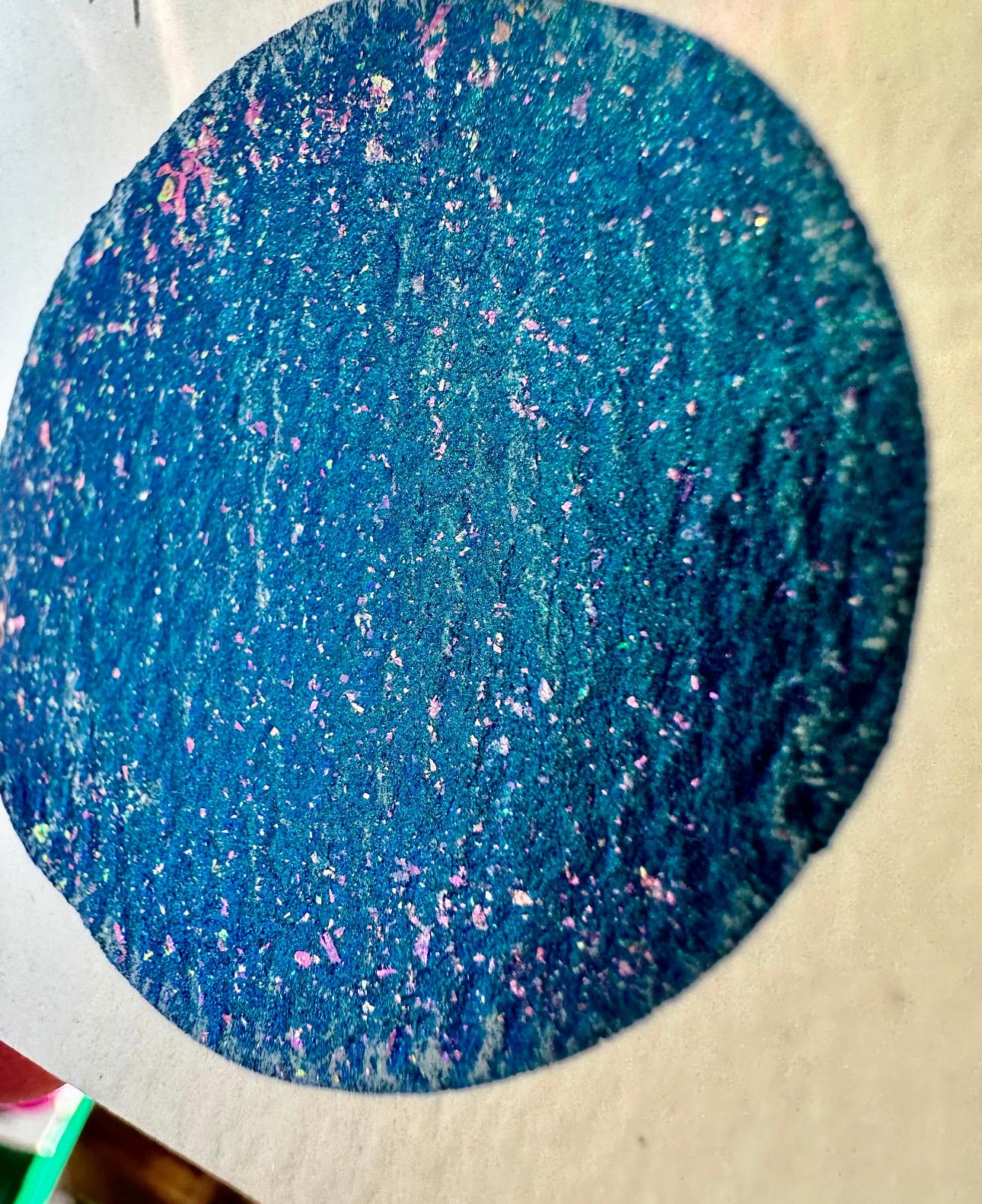 Mica Flake Blue Watercolor Shimmer | Handmade Watercolors | Handmade Paint | Watercolors | Watercolor | Watercolor Artist