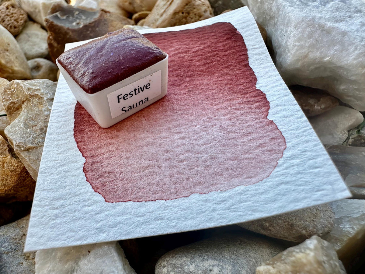 Festive Sauna - Holiday Advent Single Colors | Handmade Watercolors | Handmade Paint | Watercolors | Watercolor Artist | Handmade Cards |