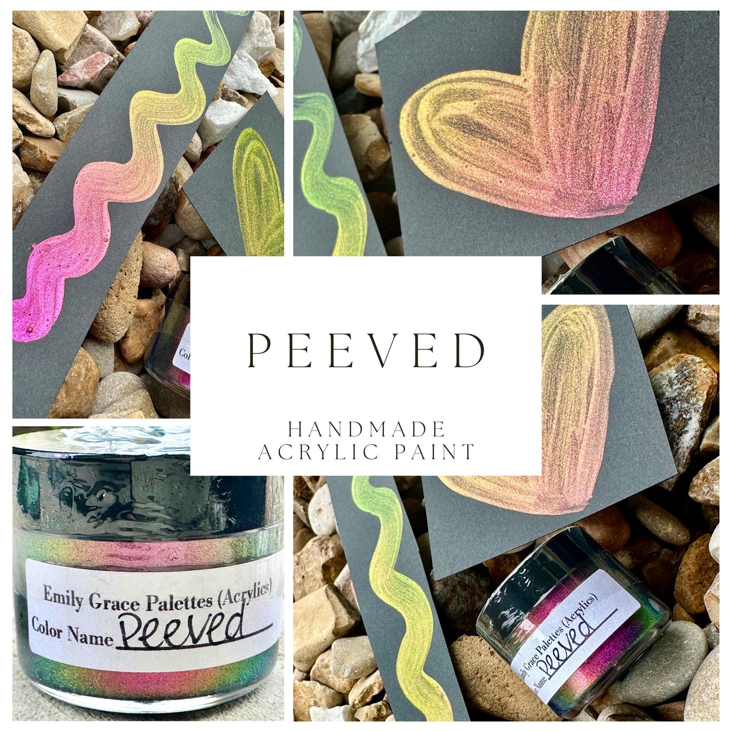 Peeved | Handmade Acrylic Paint | Handmade Paint | Acrylic Artist | Watercolor | Acrylic Shimmer Artist