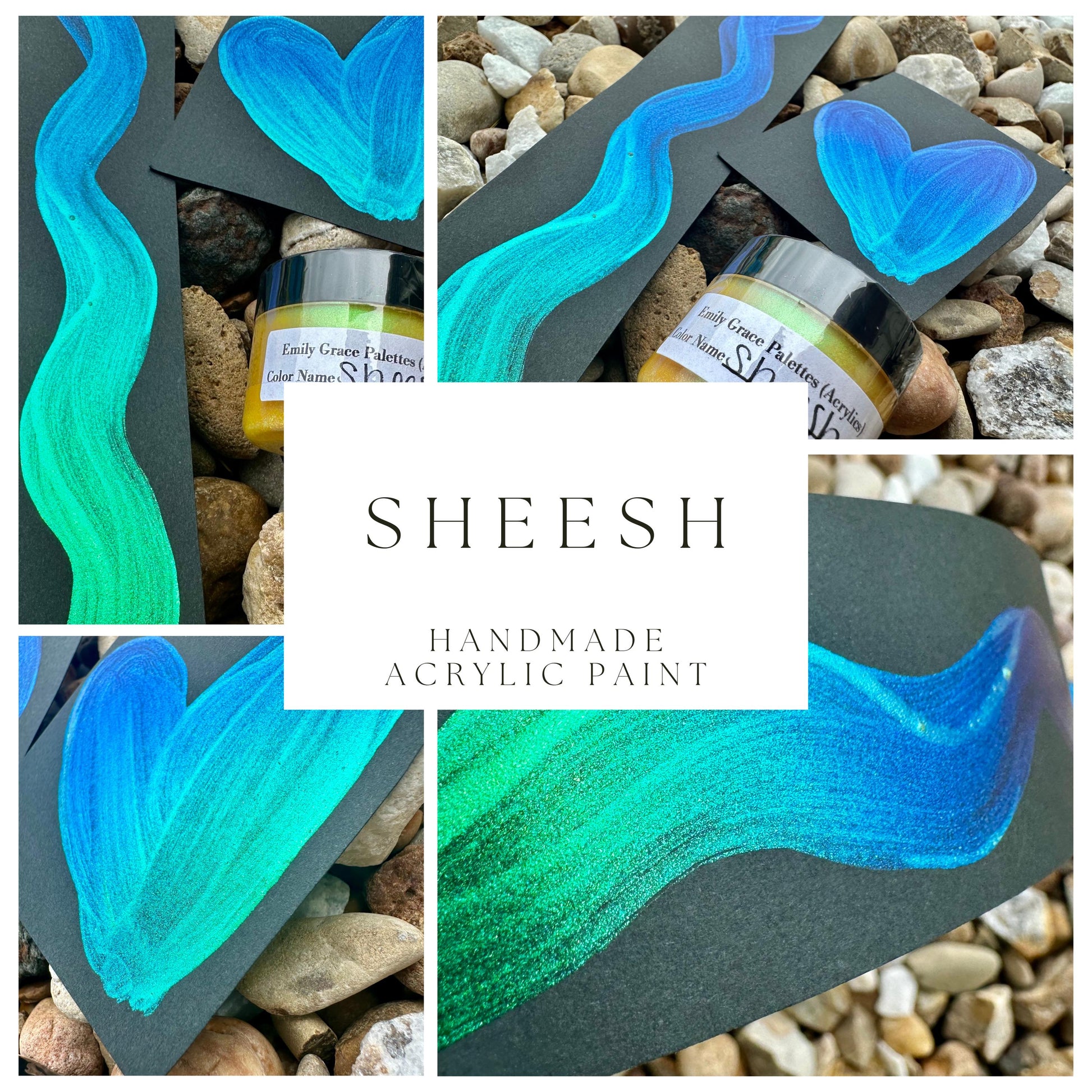 Sheesh | Handmade Acrylic Paint | Handmade Paint | Acrylic Artist | Watercolor | Acrylic Shimmer Artist