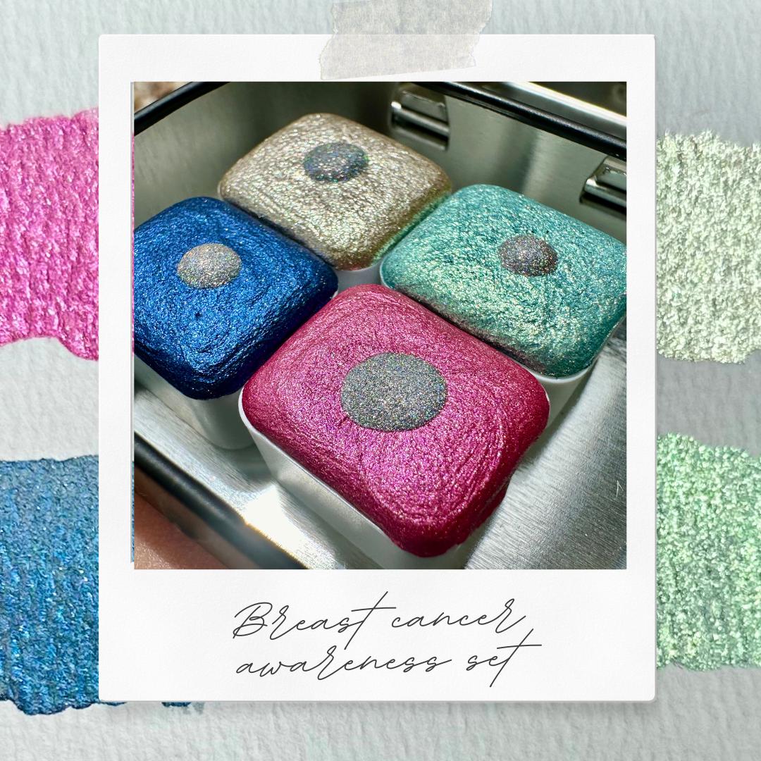 Breast Cancer Awareness Set | Handmade Watercolors | Handmade Paint | Watercolors | Watercolor | Watercolor Artist | Boobs | pink October