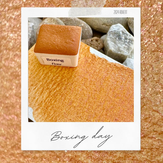 Boxing day - Holiday Advent Single Colors | Handmade Watercolors | Handmade Paint | Watercolors | Watercolor Artist | Handmade Cards |
