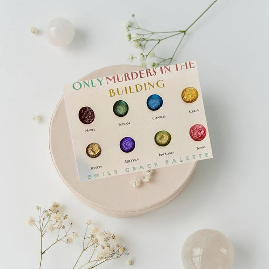 Only Murders In The Building DOT CARD | Handmade Watercolors | Handmade Paint | Watercolors | Watercolor Artist | Handmade Cards |