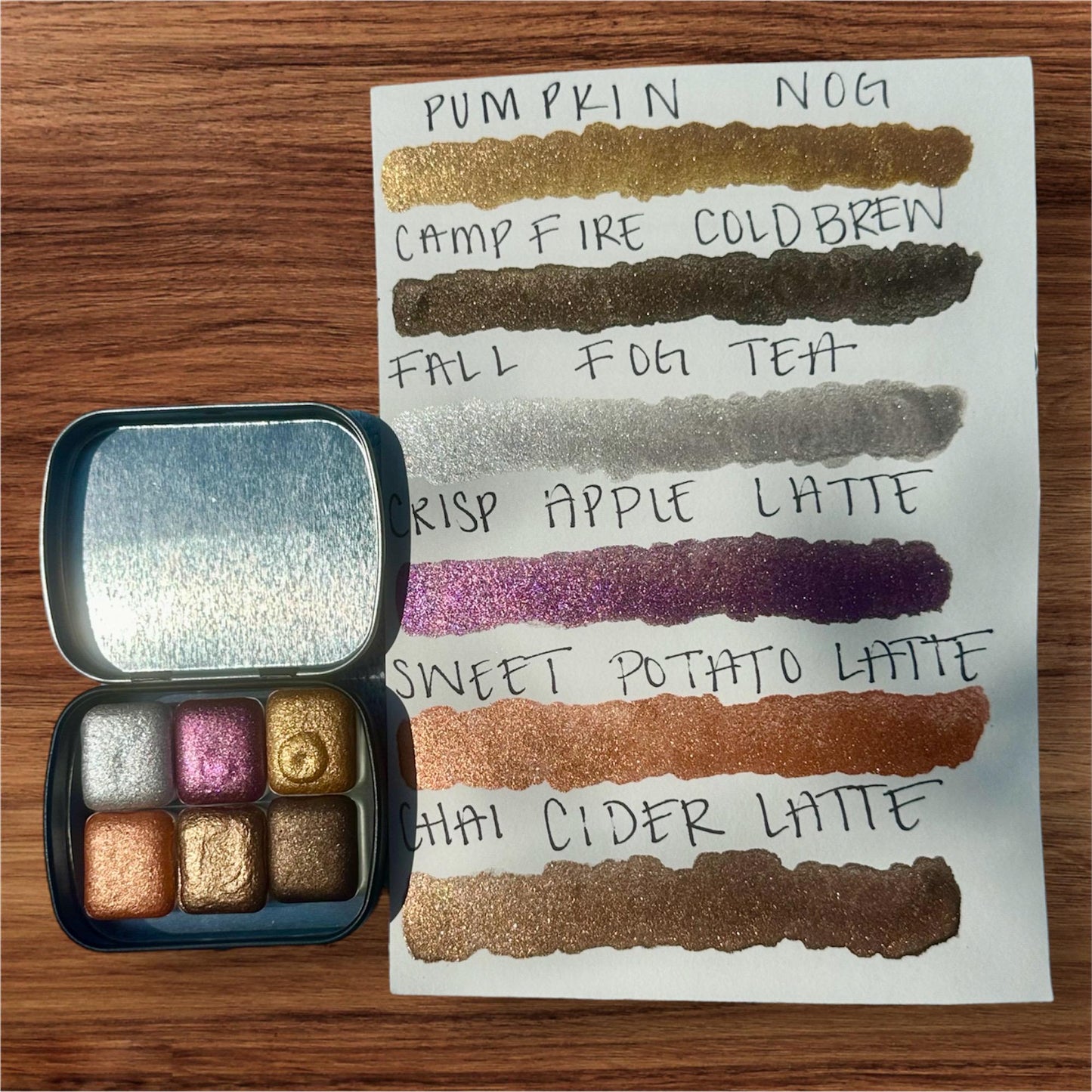 Fall The Feels Set | Holiday Set | Chrome Blend | Artist Gifts | Handmade Watercolors | Handmade Paint | Calligraphy | Lettering