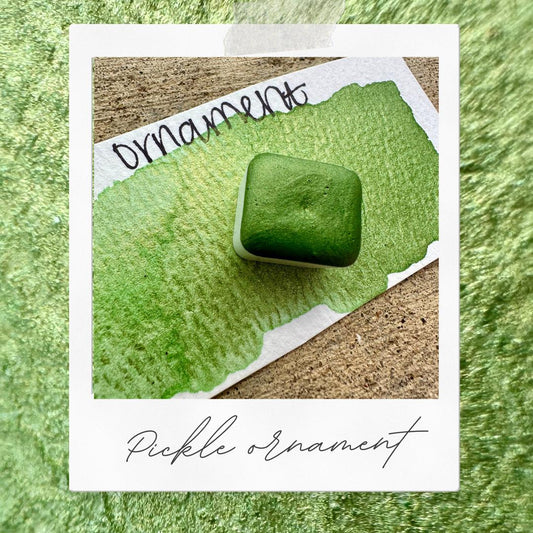 Pickle Ornament - Holiday Advent Single Colors | Handmade Watercolors | Handmade Paint | Watercolors | Watercolor Artist | Handmade Cards |