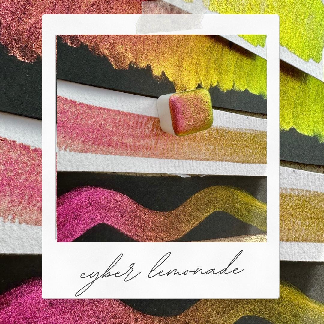 Cyber Lemonade | Super Shifter | Shifting Watercolors | Handmade Paint | Watercolors | Watercolor | Handmade Watercolors | Gifts