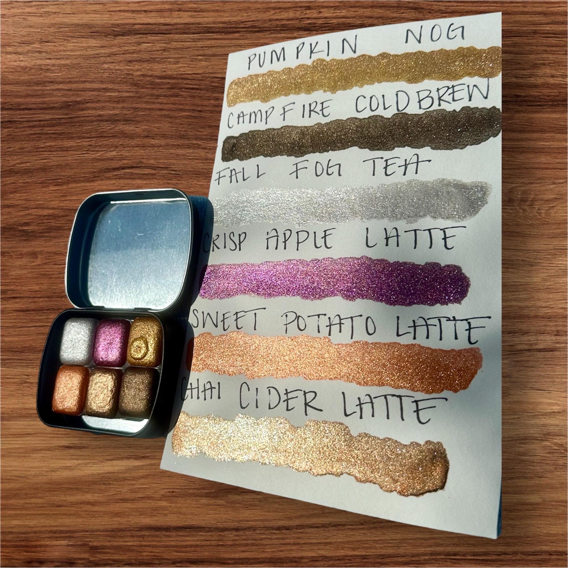 Fall The Feels Set | Holiday Set | Chrome Blend | Artist Gifts | Handmade Watercolors | Handmade Paint | Calligraphy | Lettering