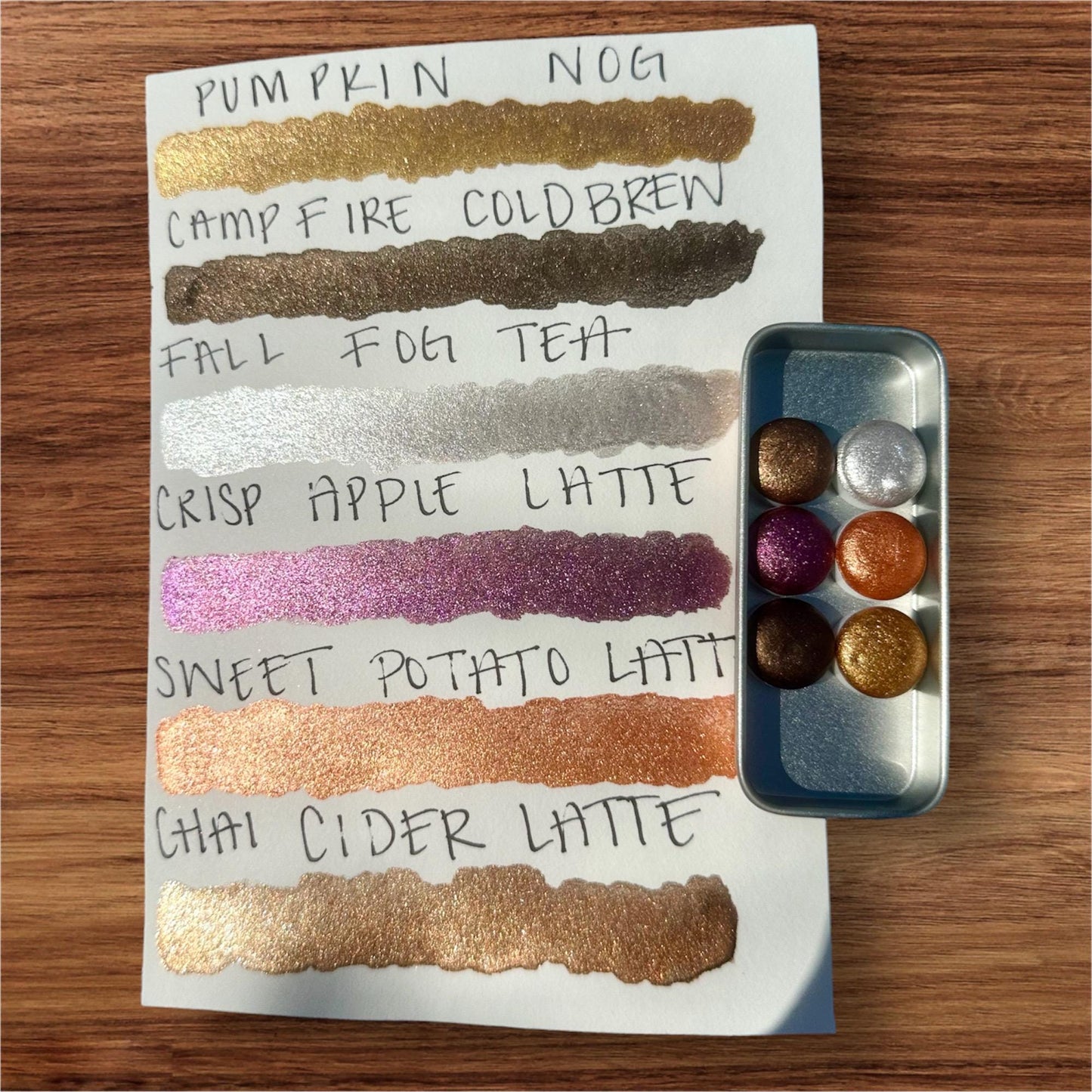 Fall The Feels Set | Holiday Set | Chrome Blend | Artist Gifts | Handmade Watercolors | Handmade Paint | Calligraphy | Lettering
