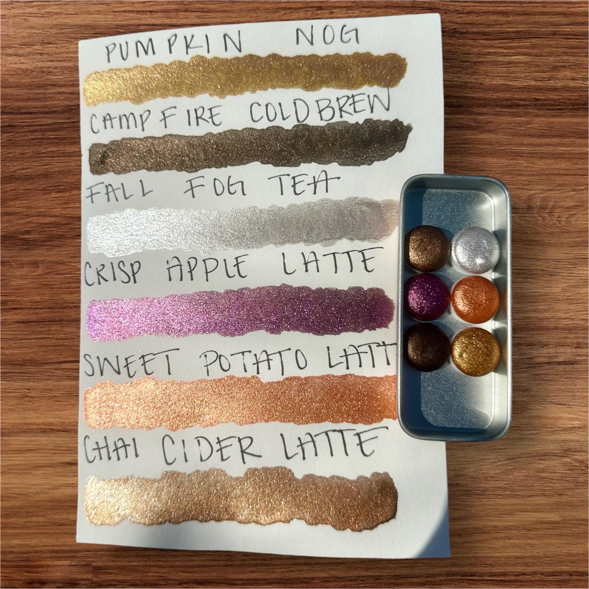 Fall The Feels Set | Holiday Set | Chrome Blend | Artist Gifts | Handmade Watercolors | Handmade Paint | Calligraphy | Lettering