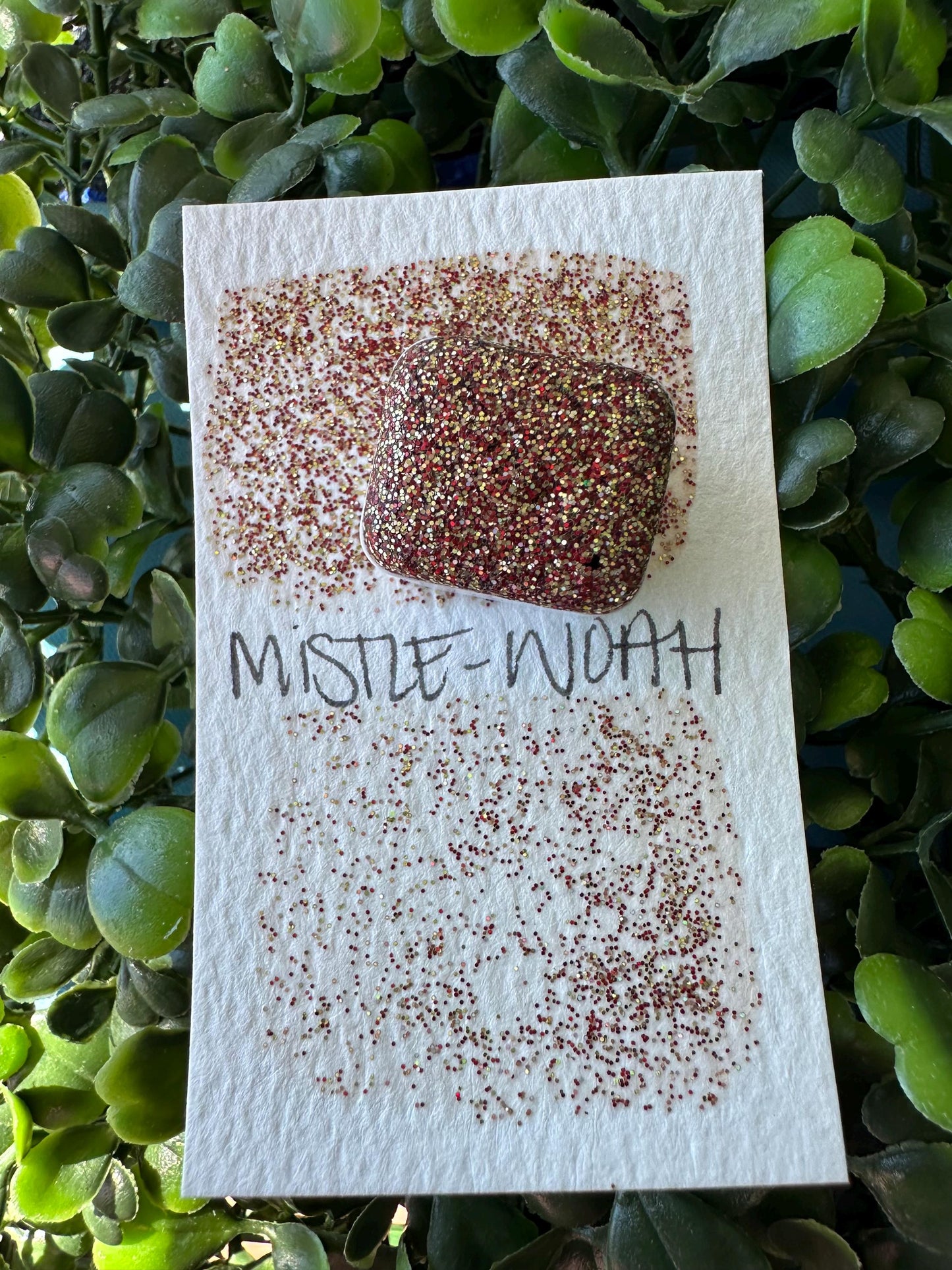 Mistle Woah | Handmade Watercolors | Handmade Paint | Watercolors | Watercolor Glitter | Handmade Cards | Calligraphy | Lettering