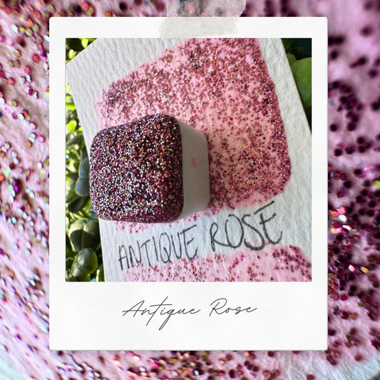 Antique Rose | Handmade Watercolors | Handmade Paint | Watercolors | Watercolor Glitter | Handmade Cards | Calligraphy | Lettering