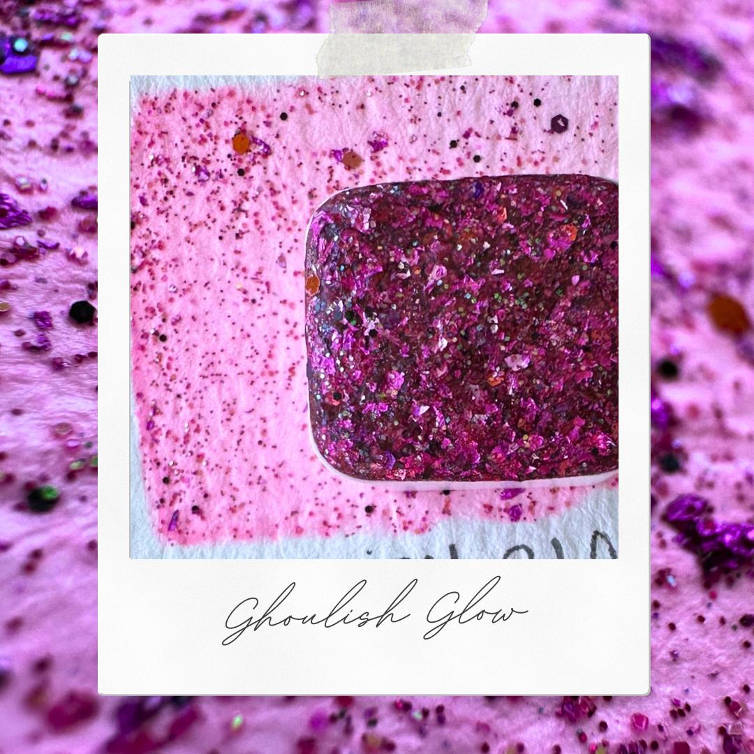 Ghoulish Glow | Handmade Watercolors | Handmade Paint | Watercolors | Watercolor Glitter | Handmade Cards | Calligraphy | Lettering
