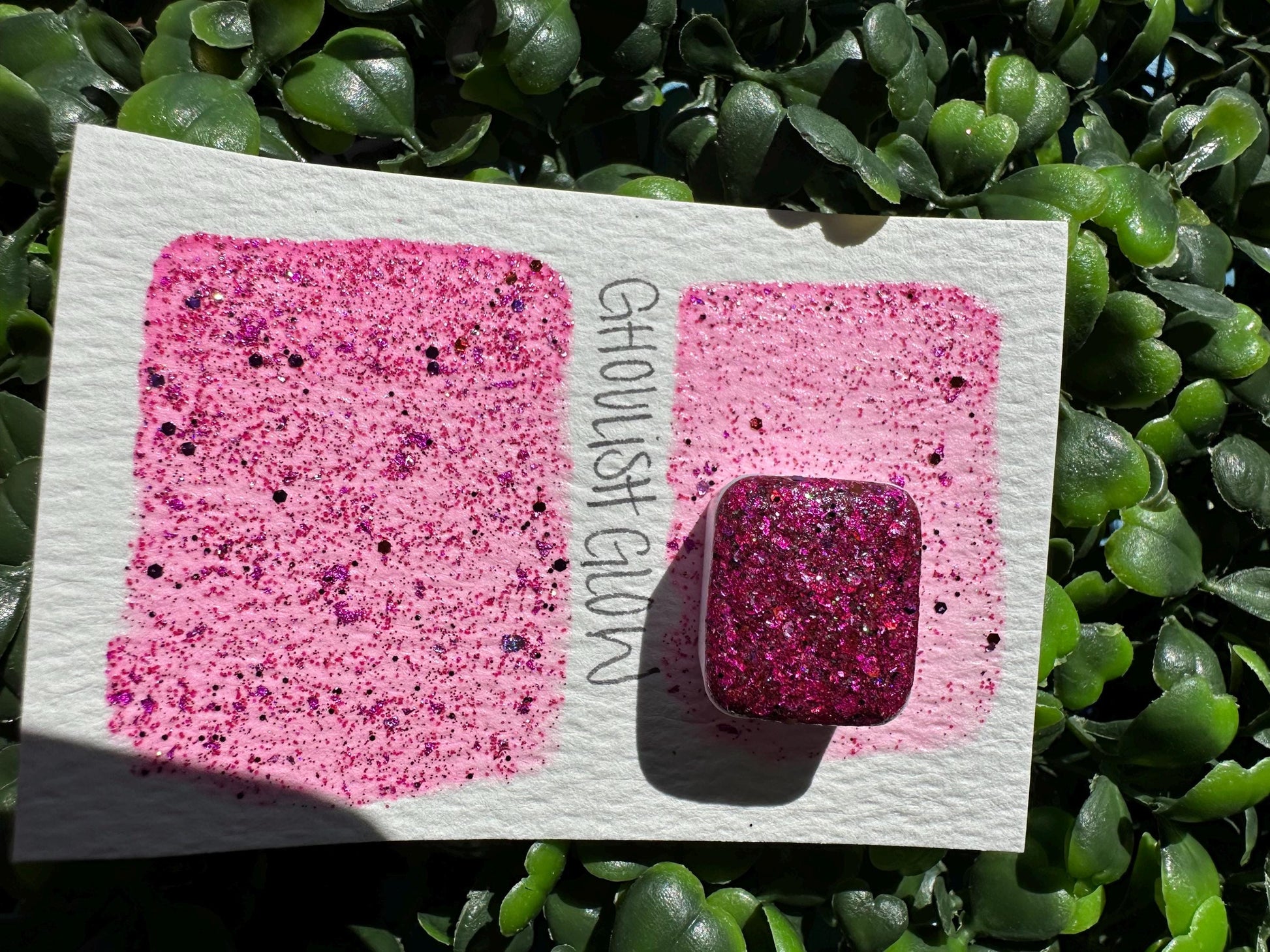 Ghoulish Glow | Handmade Watercolors | Handmade Paint | Watercolors | Watercolor Glitter | Handmade Cards | Calligraphy | Lettering