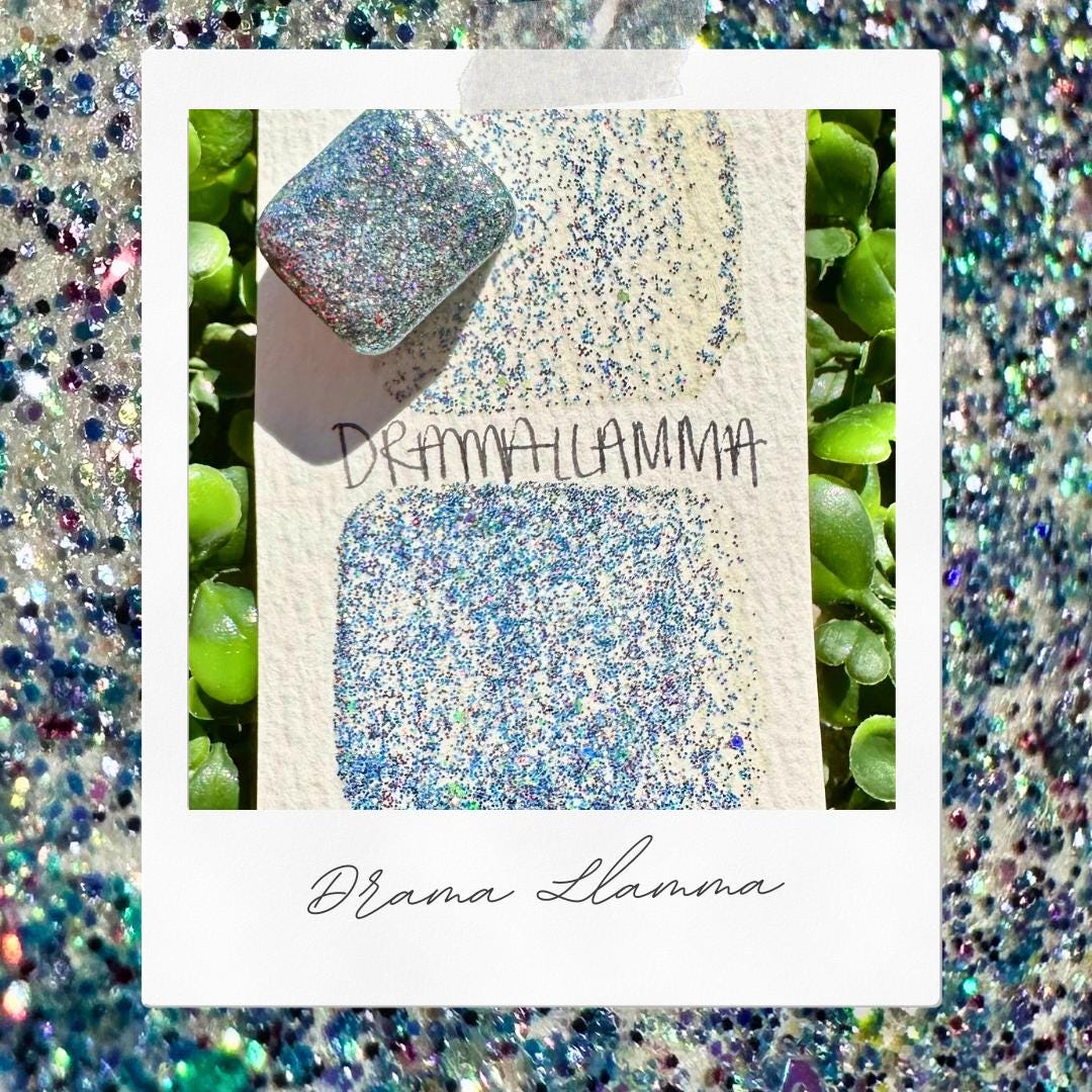 Drama Llamma | Handmade Watercolors | Handmade Paint | Watercolors | Watercolor Glitter | Handmade Cards | Calligraphy | Lettering