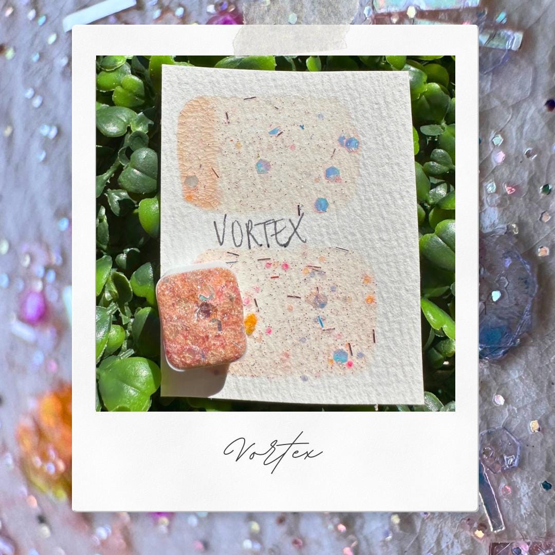 Vortex | Handmade Watercolors | Handmade Paint | Watercolors | Watercolor Glitter | Handmade Cards | Calligraphy | Lettering