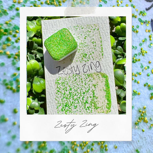 Zesty Zing | Handmade Watercolors | Handmade Paint | Watercolors | Watercolor Glitter | Handmade Cards | Calligraphy | Lettering