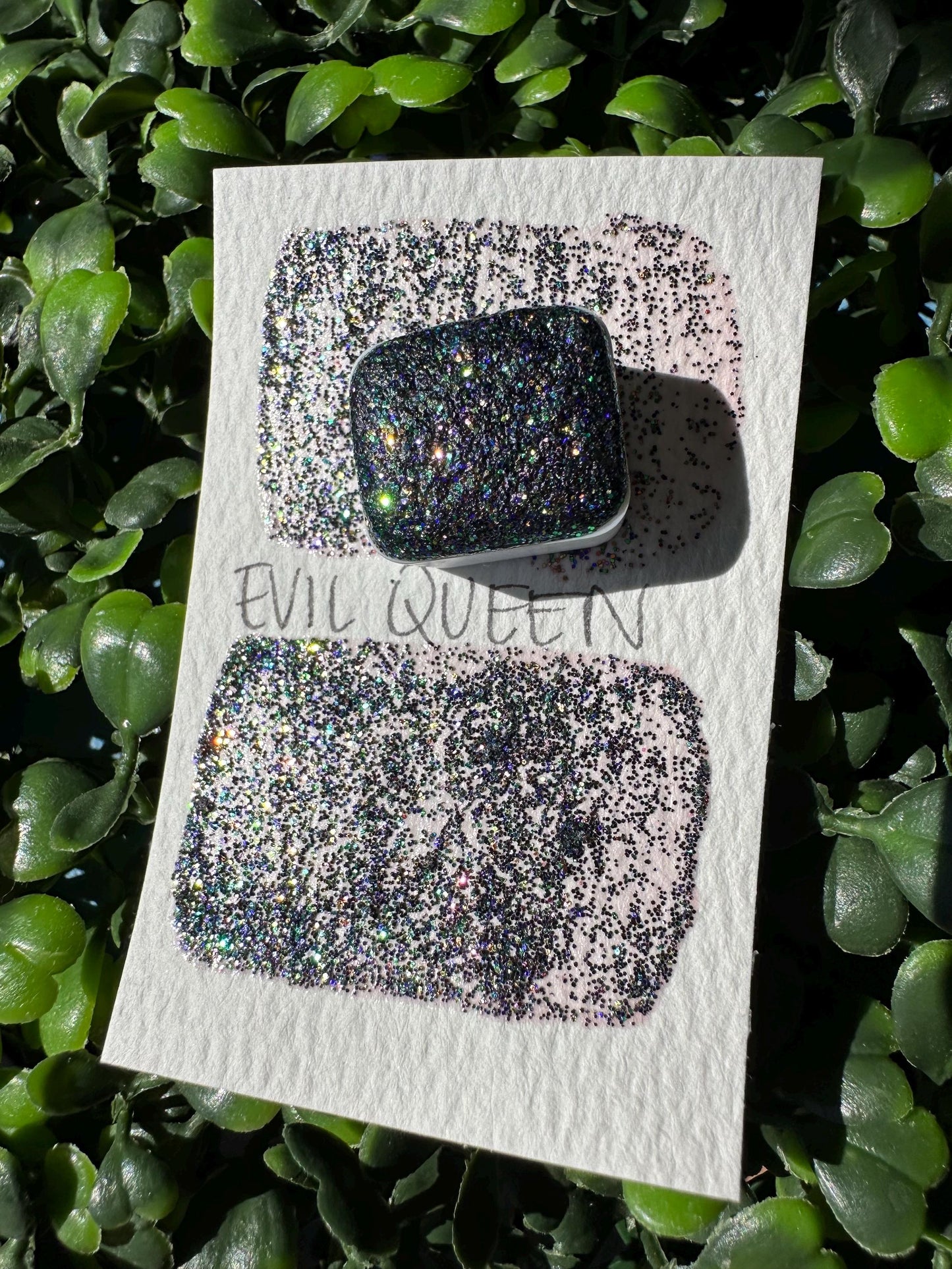 Evil Queen | Handmade Watercolors | Handmade Paint | Watercolors | Watercolor Glitter | Handmade Cards | Calligraphy | Lettering