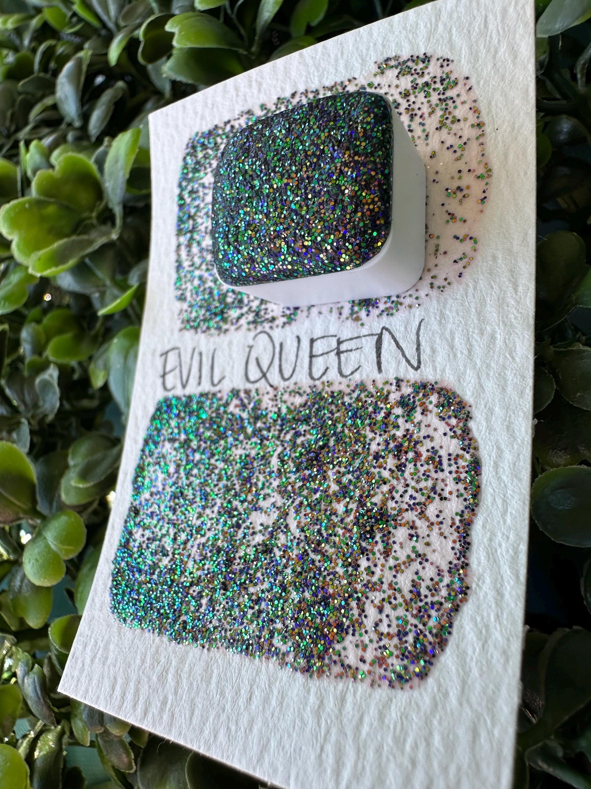 Evil Queen | Handmade Watercolors | Handmade Paint | Watercolors | Watercolor Glitter | Handmade Cards | Calligraphy | Lettering
