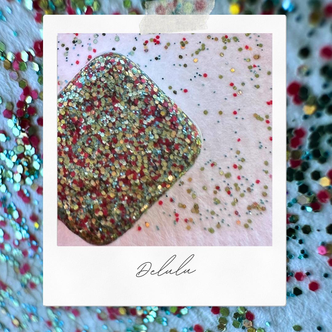 Delulu | Handmade Watercolors | Handmade Paint | Watercolors | Watercolor Glitter | Handmade Cards | Calligraphy | Lettering