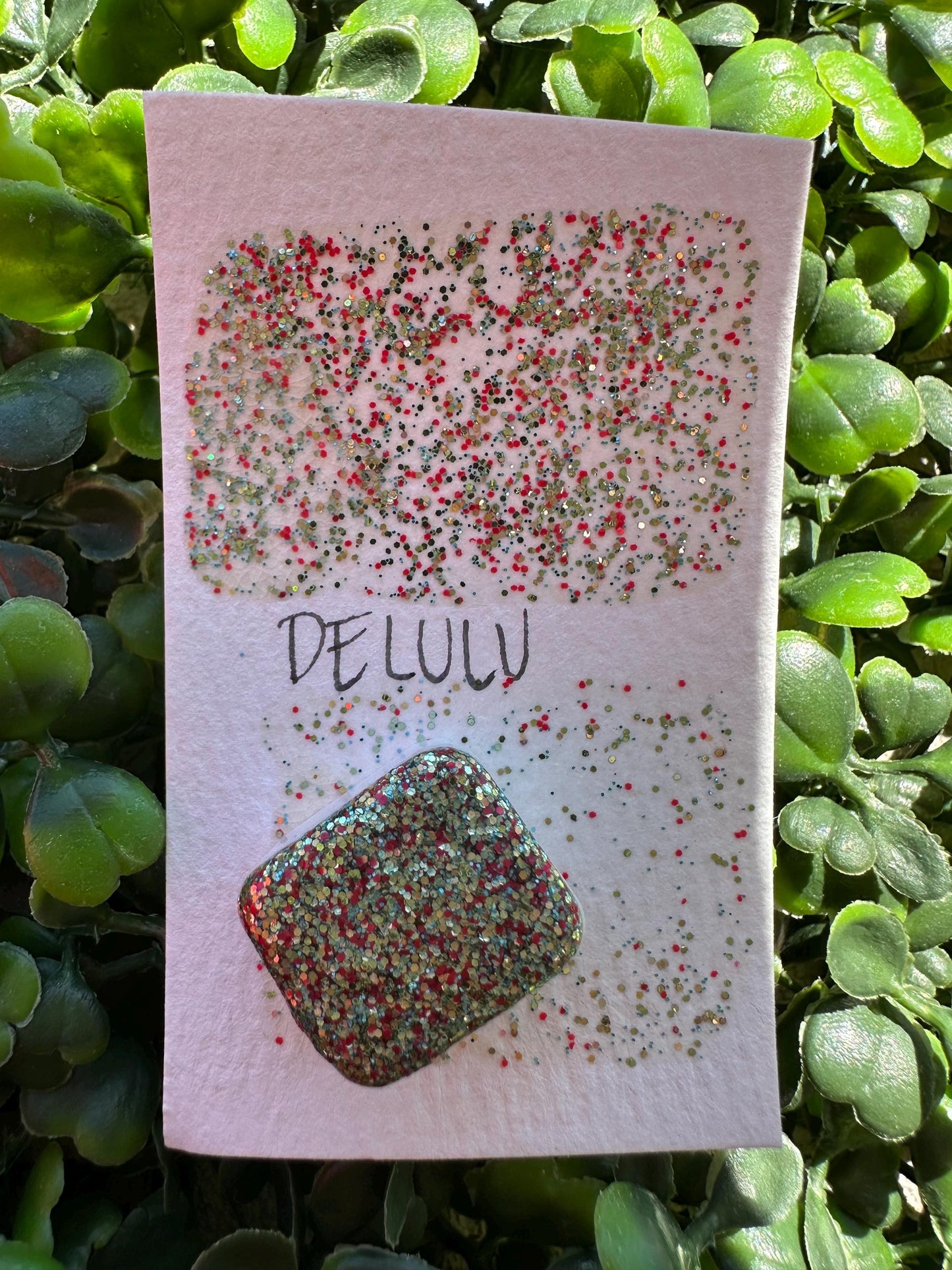 Delulu | Handmade Watercolors | Handmade Paint | Watercolors | Watercolor Glitter | Handmade Cards | Calligraphy | Lettering