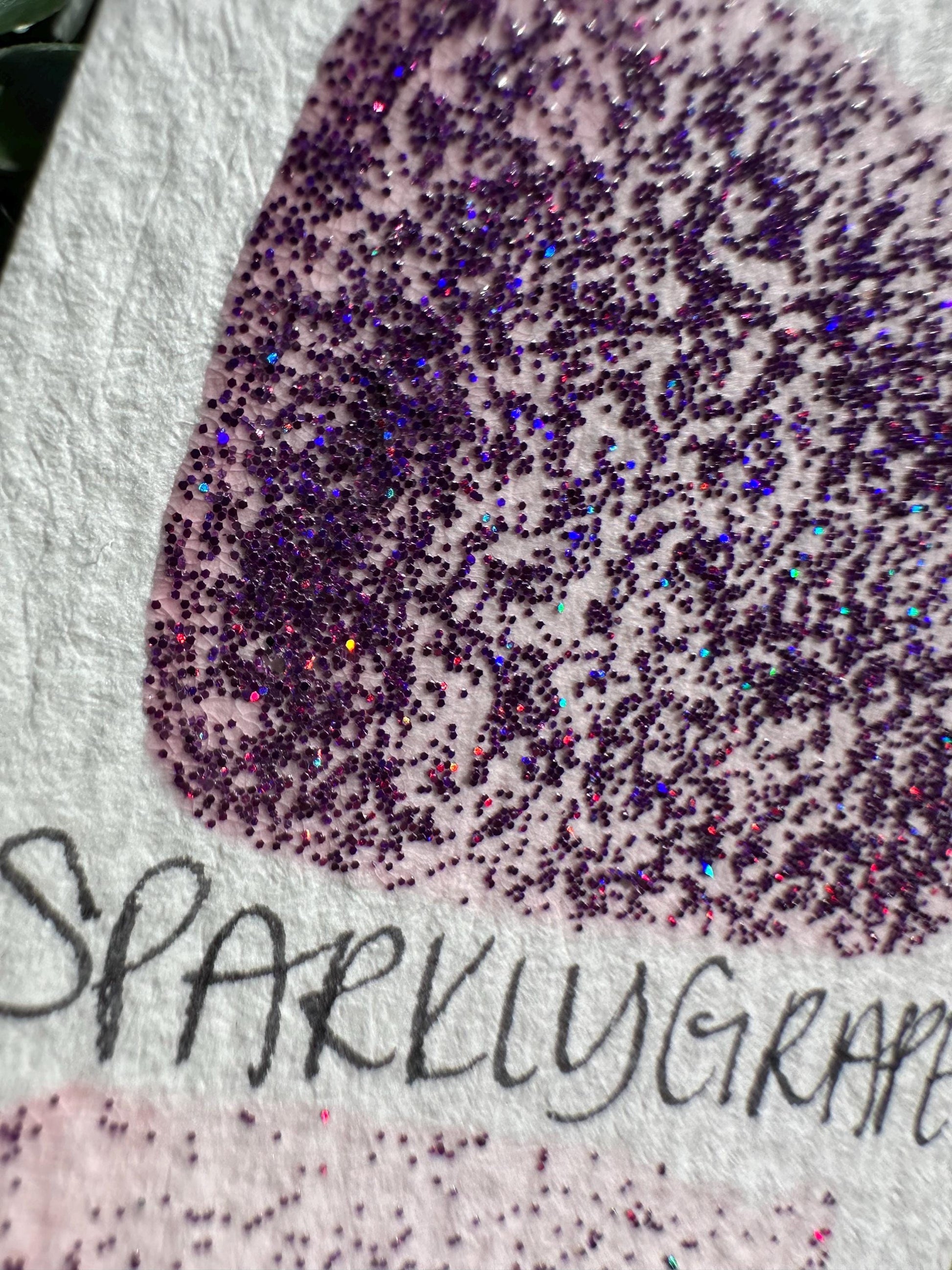 Sparkly Grape | Handmade Watercolors | Handmade Paint | Watercolors | Watercolor Glitter | Handmade Cards | Calligraphy | Lettering