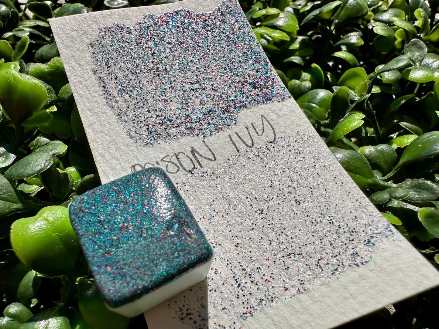 Poison Ivy | Handmade Watercolors | Handmade Paint | Watercolors | Watercolor Glitter | Handmade Cards | Calligraphy | Lettering