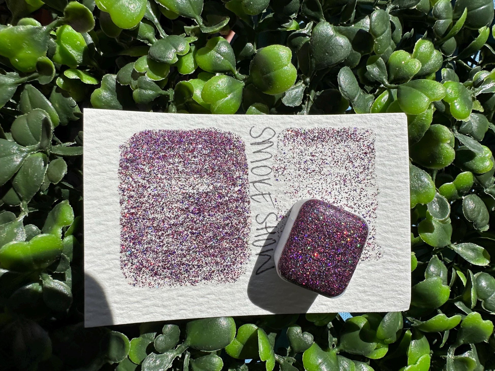 Smoke Show | Handmade Watercolors | Handmade Paint | Watercolors | Watercolor Glitter | Handmade Cards | Calligraphy | Lettering