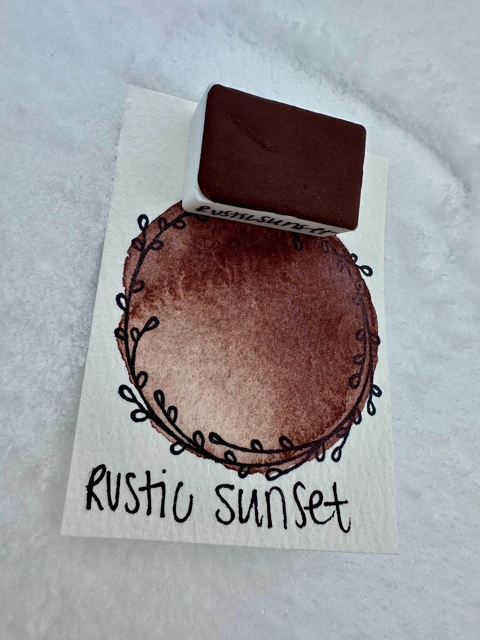 Rustic Sunset | Limited Color | Matte and Mica Blend | Handmade Watercolors | Handmade Paint | Watercolors | Watercolor | Watercolor Artist