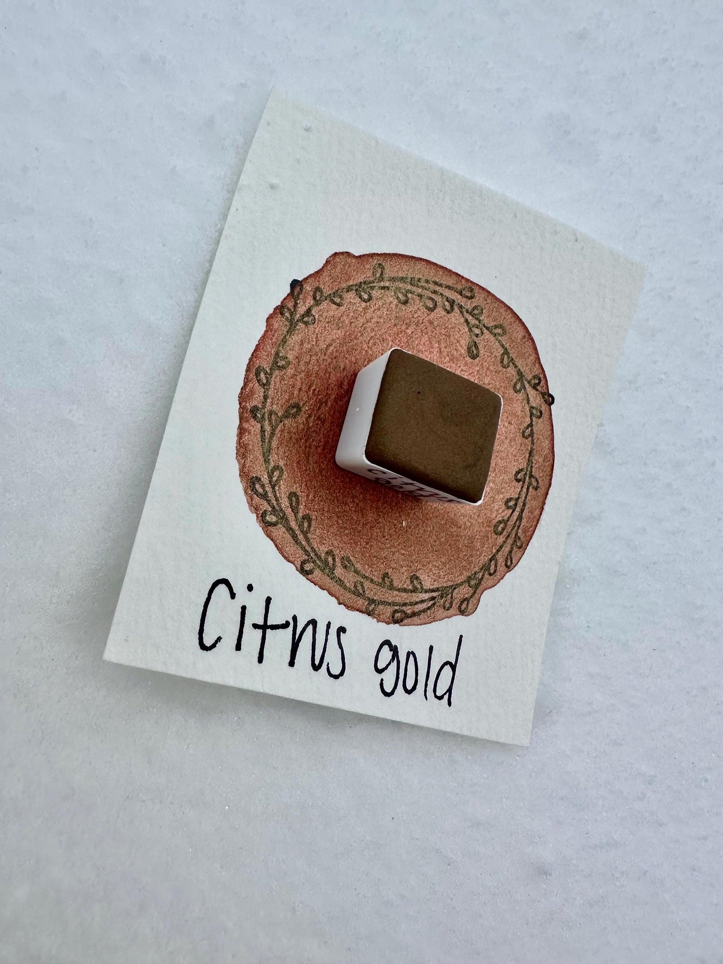Citrus Gold | Shimmer Blend | Handmade Watercolors | Handmade Paint | Watercolors | Watercolor | Watercolor Artist