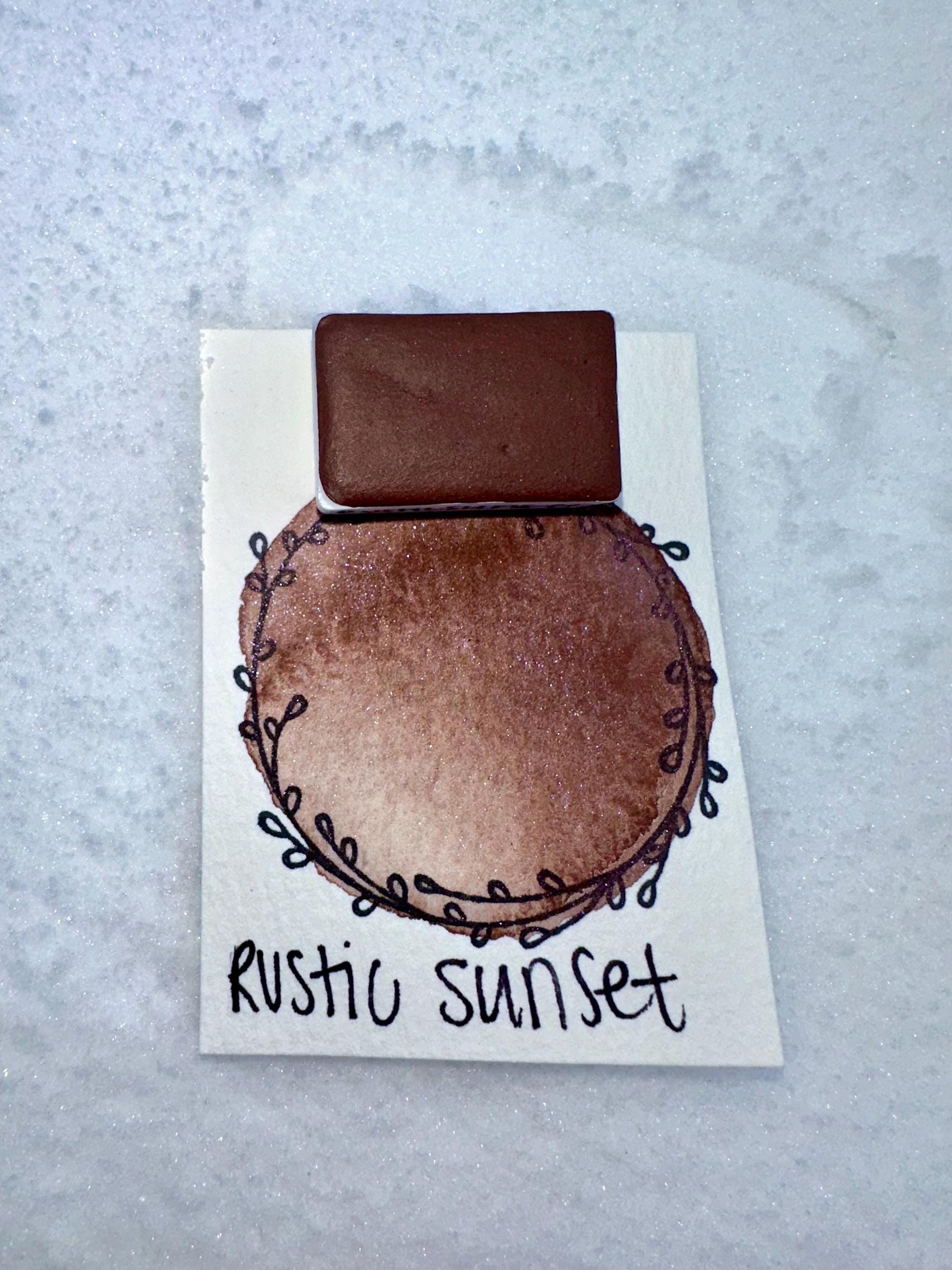 Rustic Sunset | Limited Color | Matte and Mica Blend | Handmade Watercolors | Handmade Paint | Watercolors | Watercolor | Watercolor Artist