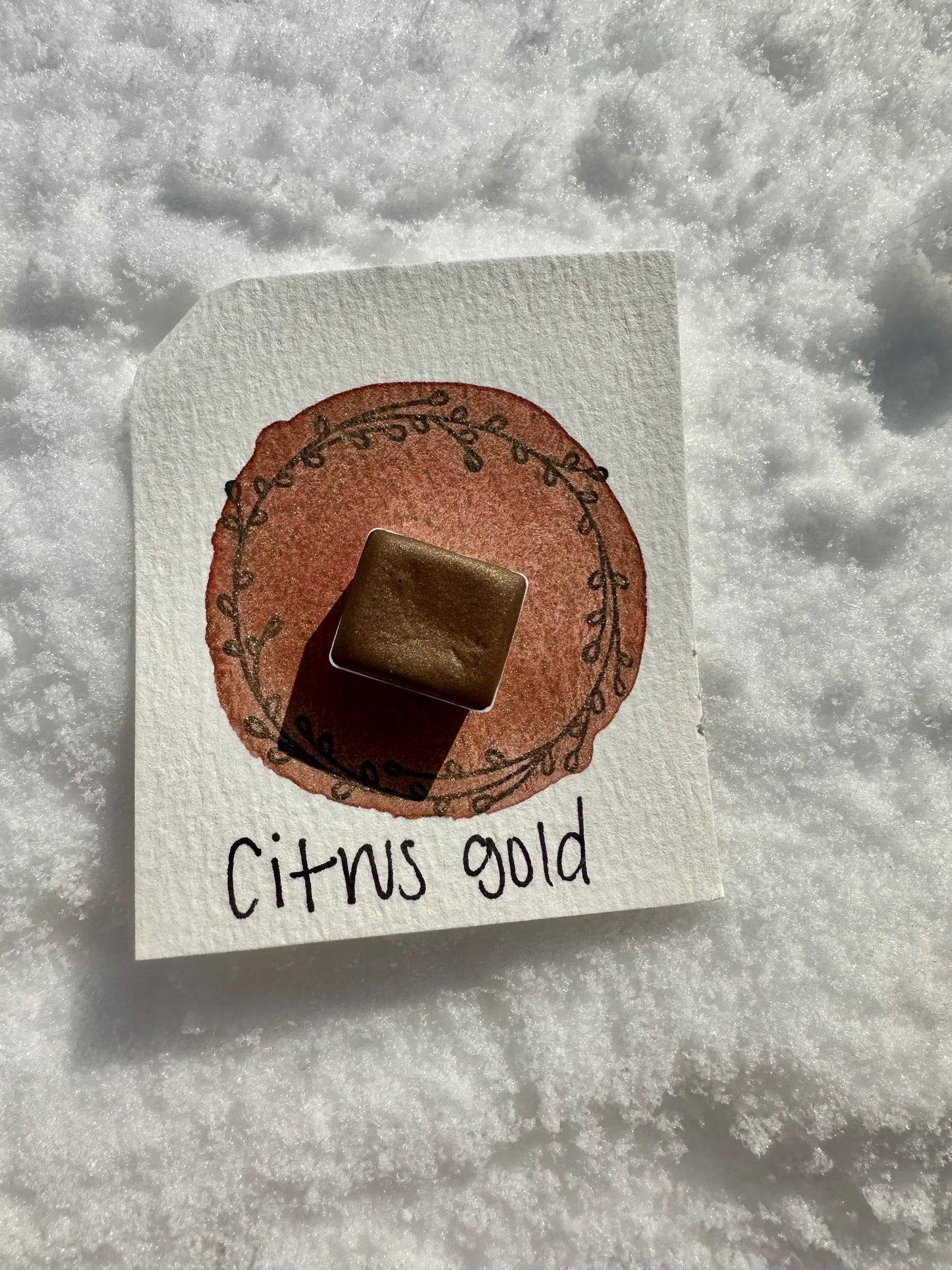 Citrus Gold | Shimmer Blend | Handmade Watercolors | Handmade Paint | Watercolors | Watercolor | Watercolor Artist