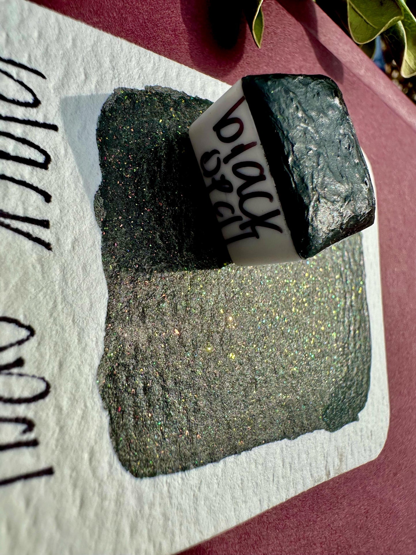 Black Opal | Handmade Watercolors | Handmade Paint | Calligraphy | Lettering | Colorshift