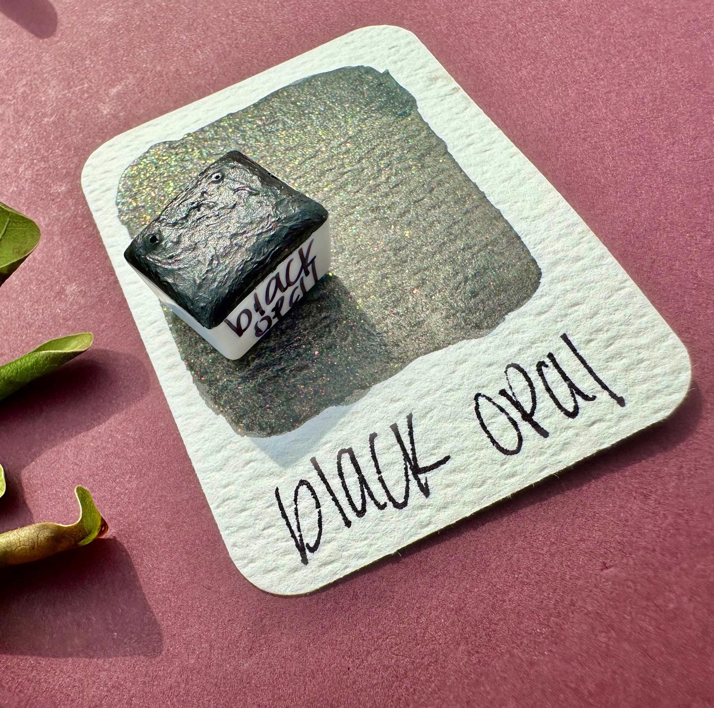 Black Opal | Handmade Watercolors | Handmade Paint | Calligraphy | Lettering | Colorshift
