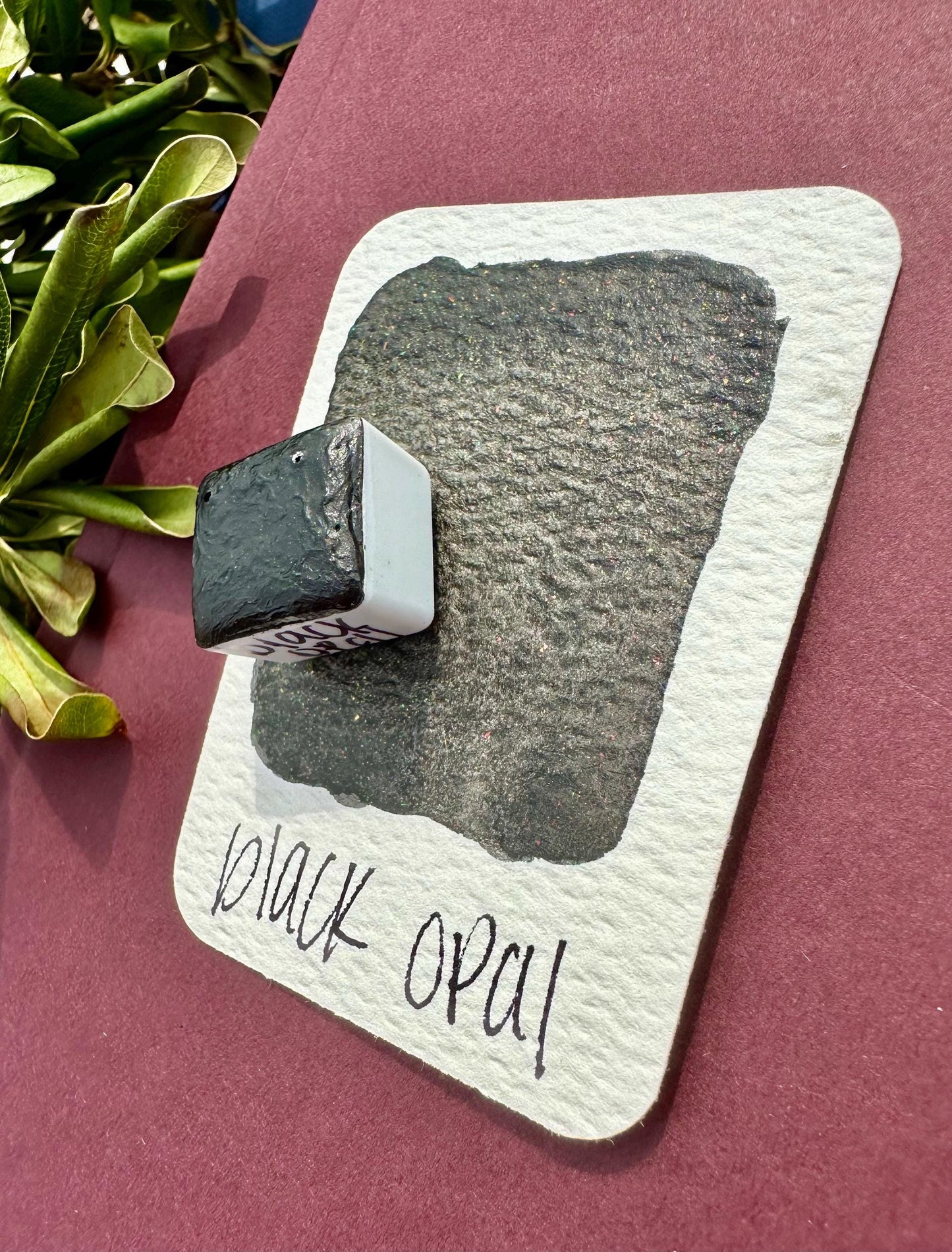 Black Opal | Handmade Watercolors | Handmade Paint | Calligraphy | Lettering | Colorshift