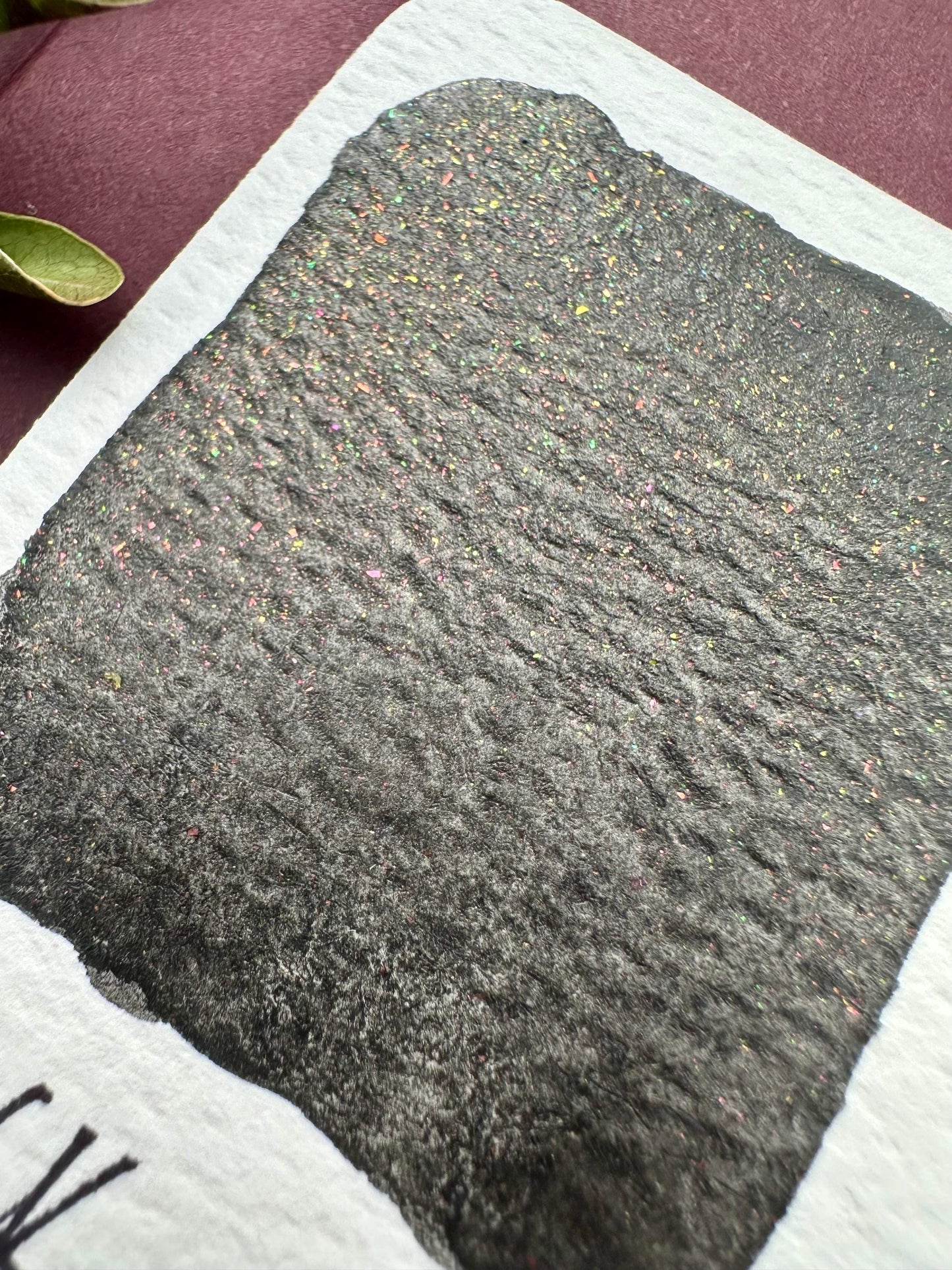 Black Opal | Handmade Watercolors | Handmade Paint | Calligraphy | Lettering | Colorshift