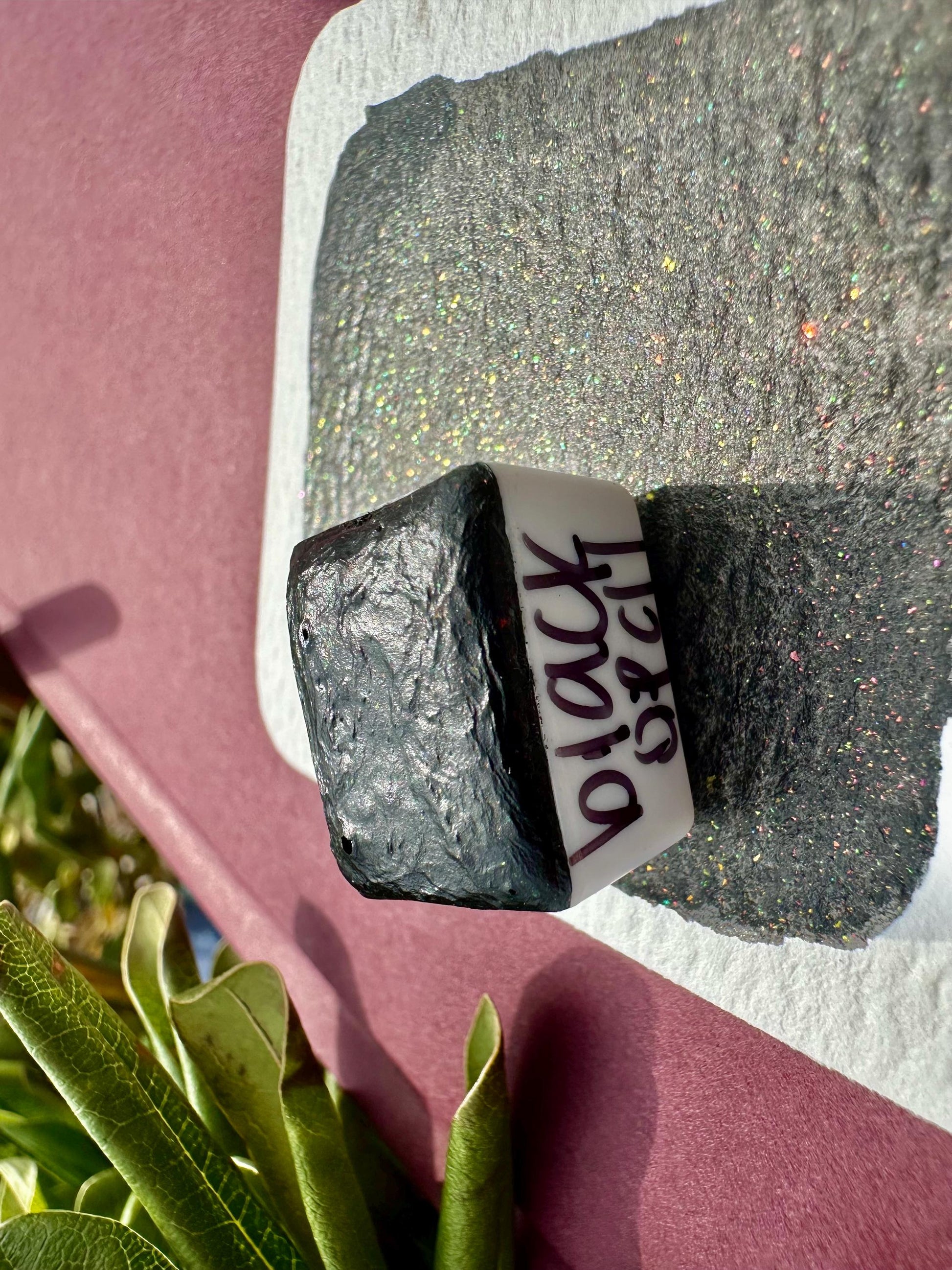 Black Opal | Handmade Watercolors | Handmade Paint | Calligraphy | Lettering | Colorshift