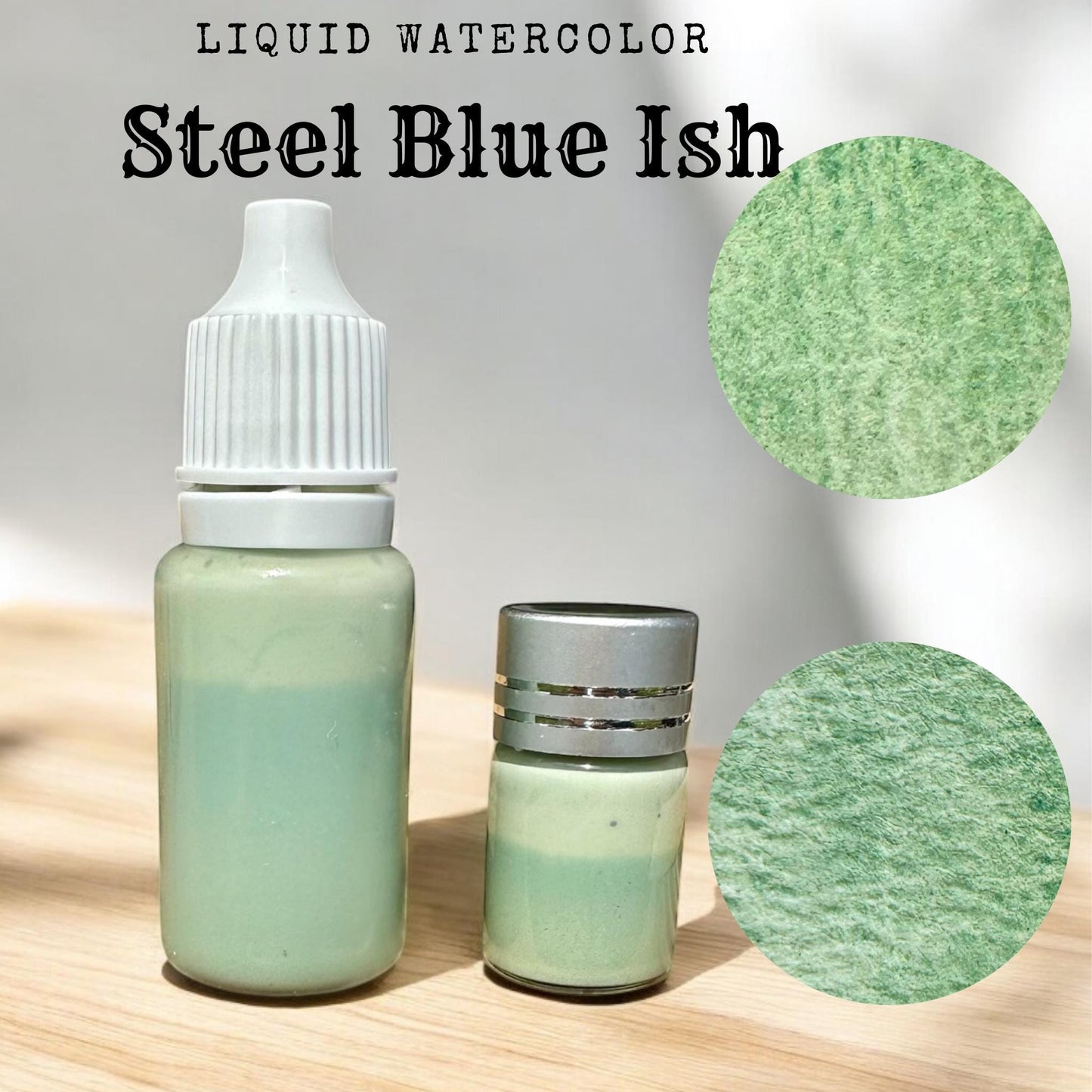 Steel BlueISH | Liquid Watercolor | Matte Watercolors | Handmade Watercolors | Granulating Matte | Matte Florals | Boho Series | Watercolors