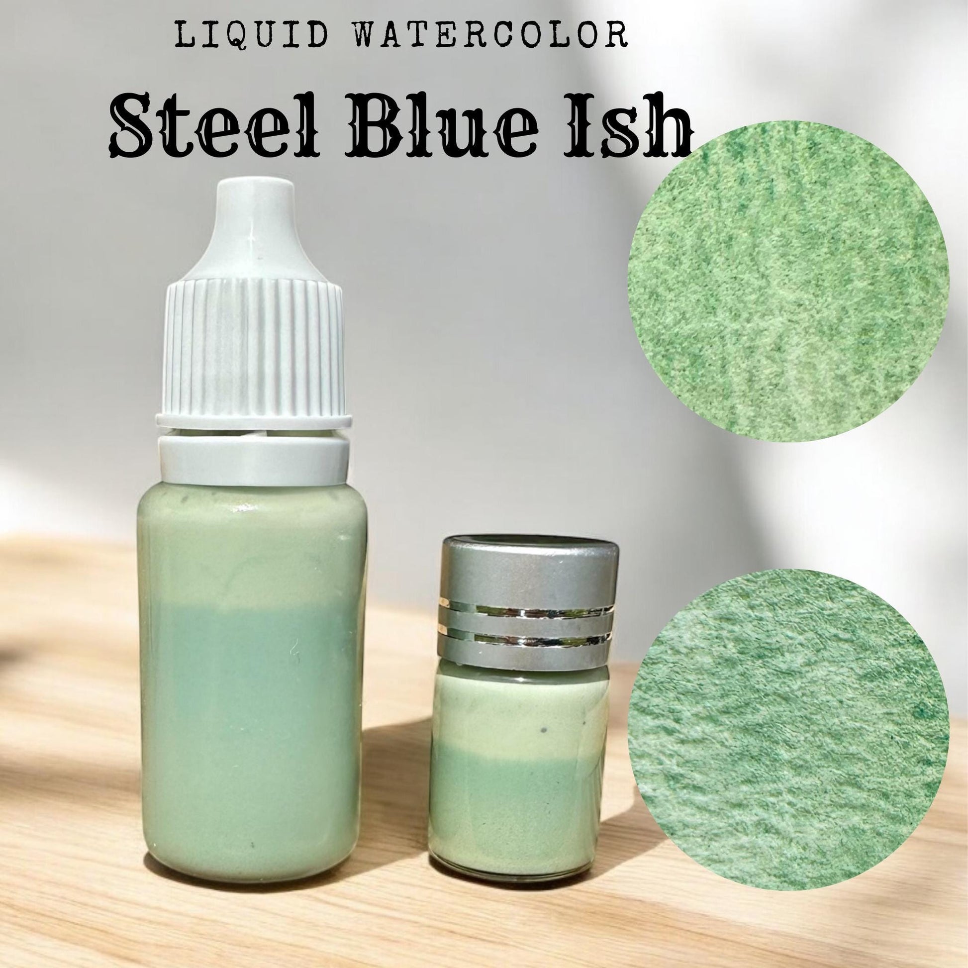 Steel BlueISH | Liquid Watercolor | Matte Watercolors | Handmade Watercolors | Granulating Matte | Matte Florals | Boho Series | Watercolors