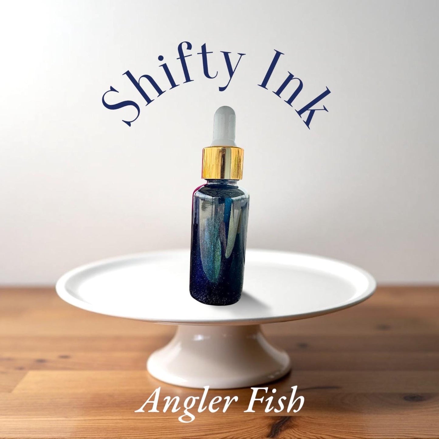Angler Fish | Shifting Ink | Handmade Ink | Calligrapby | Stencils | Handmade Cards| Watercolor Art | Colorshift Ink | Shimmer Ink