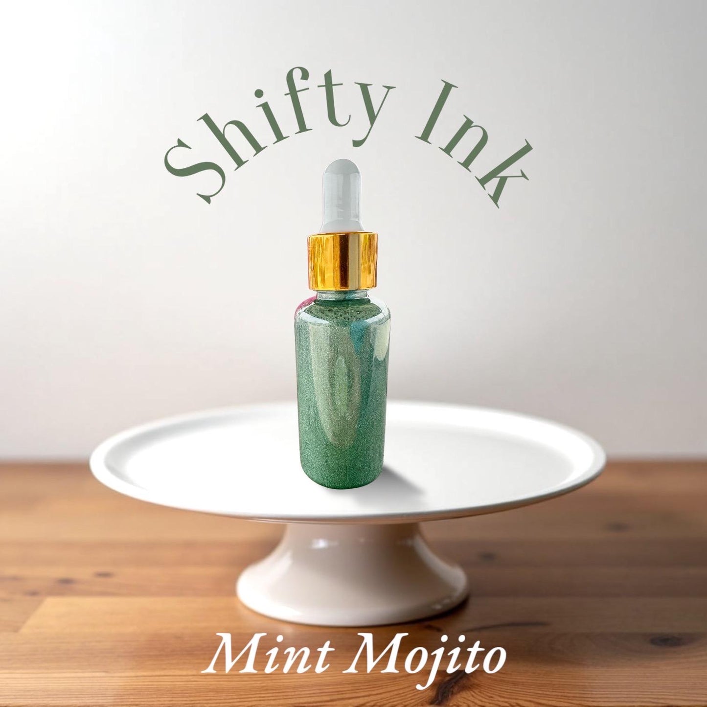 Mint Mojito | Shifting Ink | Handmade Ink | Calligrapby | Stencils | Handmade Cards| Watercolor Art | Colorshift Ink | Shimmer Ink