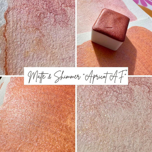Apricot AF | Shimmer Blend | Handmade Watercolors | Handmade Paint | Watercolors | Watercolor | Watercolor Artist
